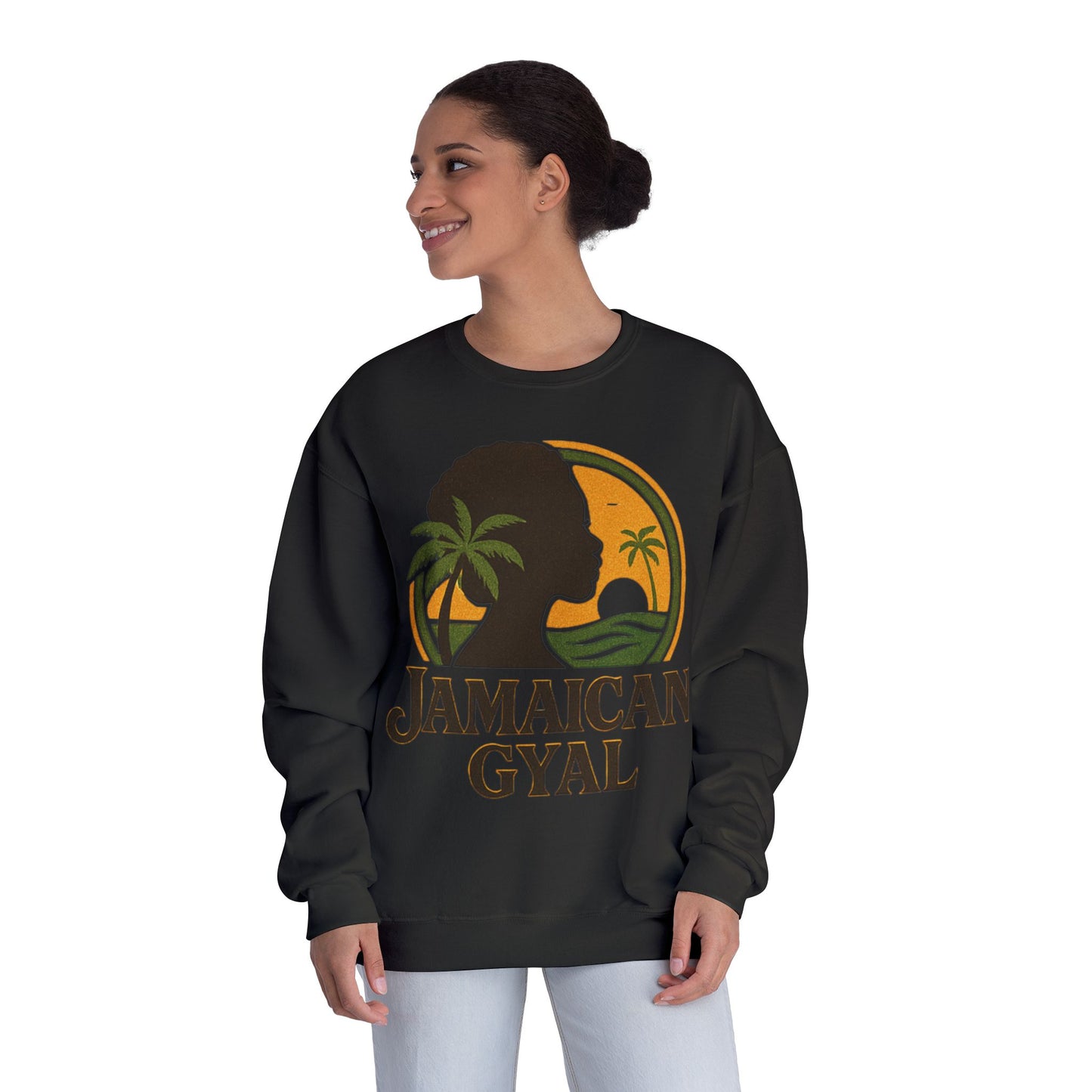 Jamaican Gyal Unisex Sweatshirt, Cozy Crewneck, Gift for Her, Summer Vibes, Casual Fashion Statement