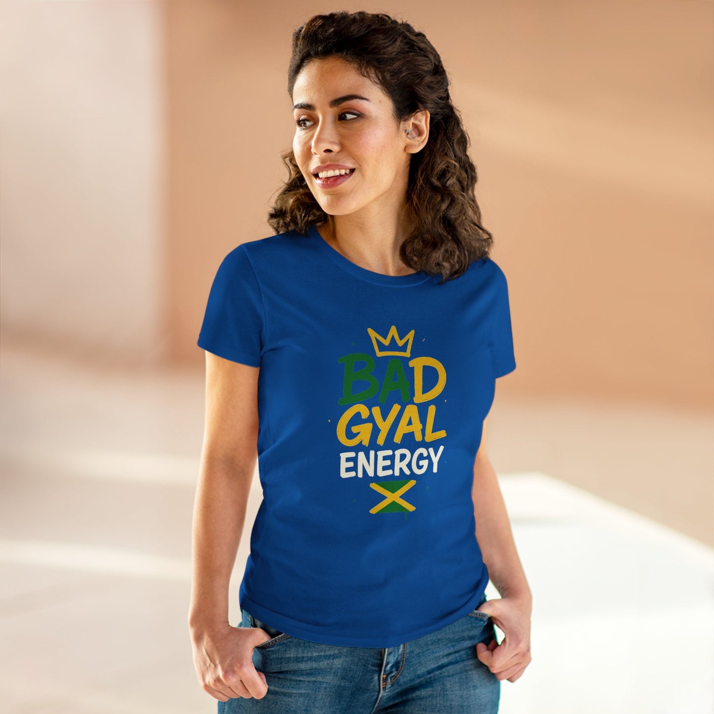 Jamaican Bad Gyal Energy Tee, Women's Graphic T-Shirt, Casual Summer Top, Festival Outfit, Unique Gift for Her