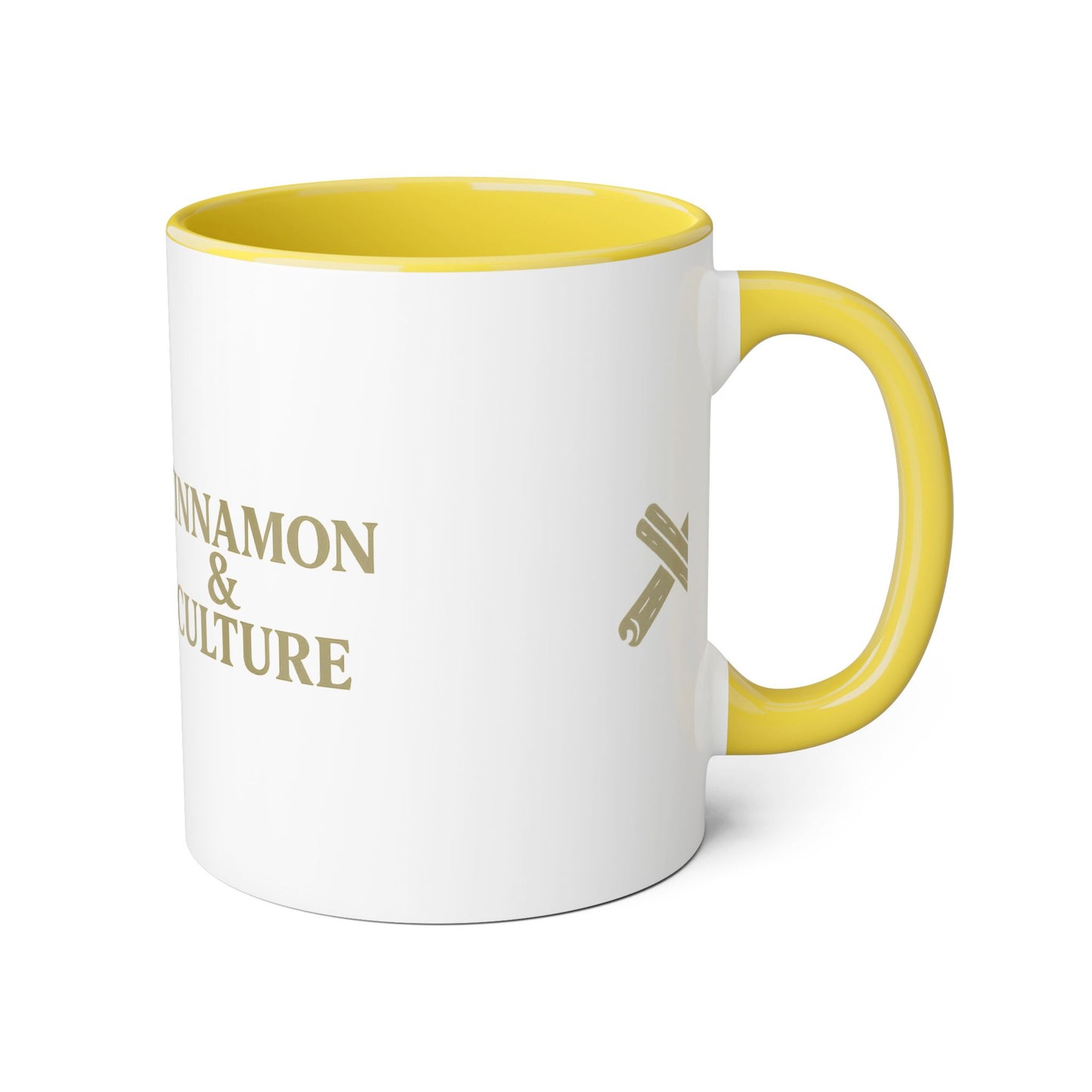 Cinnamon & Culture Accent Mug, Cozy Coffee Cup for Tea Lovers, Perfect Gift for Friends, Coffee Mug for Home, Unique Kitchen Decor