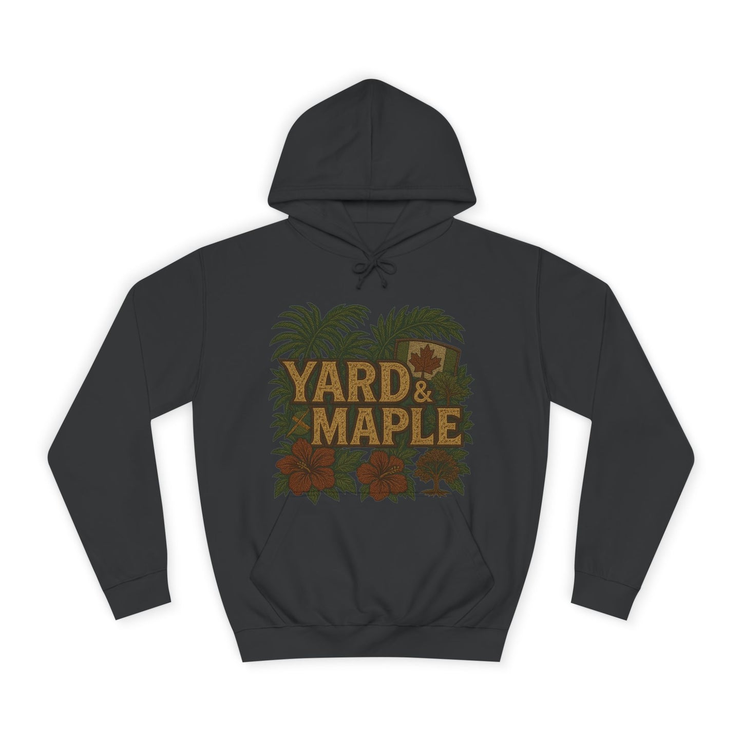 Cozy Unisex College Hoodie - Yard & Maple, Casual Wear, Student Gift, Outdoor Activity Sweater, Fall Fashion