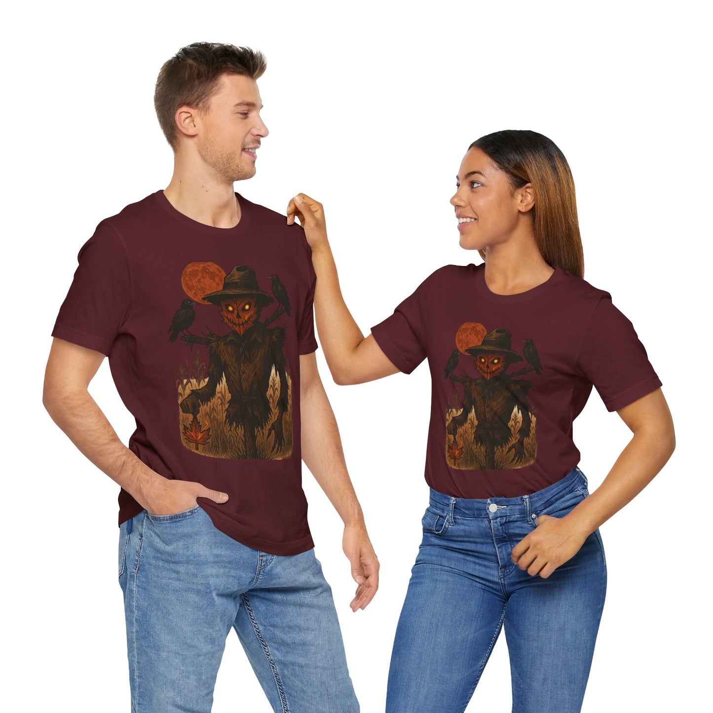 Spooky Scarecrow Graphic Tee | Unisex Halloween Shirt, Fall Fashion, Halloween Costume Tee, Scary Tee, Gift for Horror Lovers