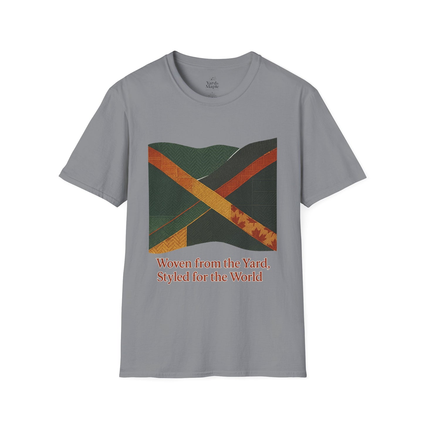 Woven from the Yard Unisex Softstyle T-Shirt, Casual Tee, Comfortable Shirt, Caribbean Pride Apparel, Unique Gift, Summer Fashion