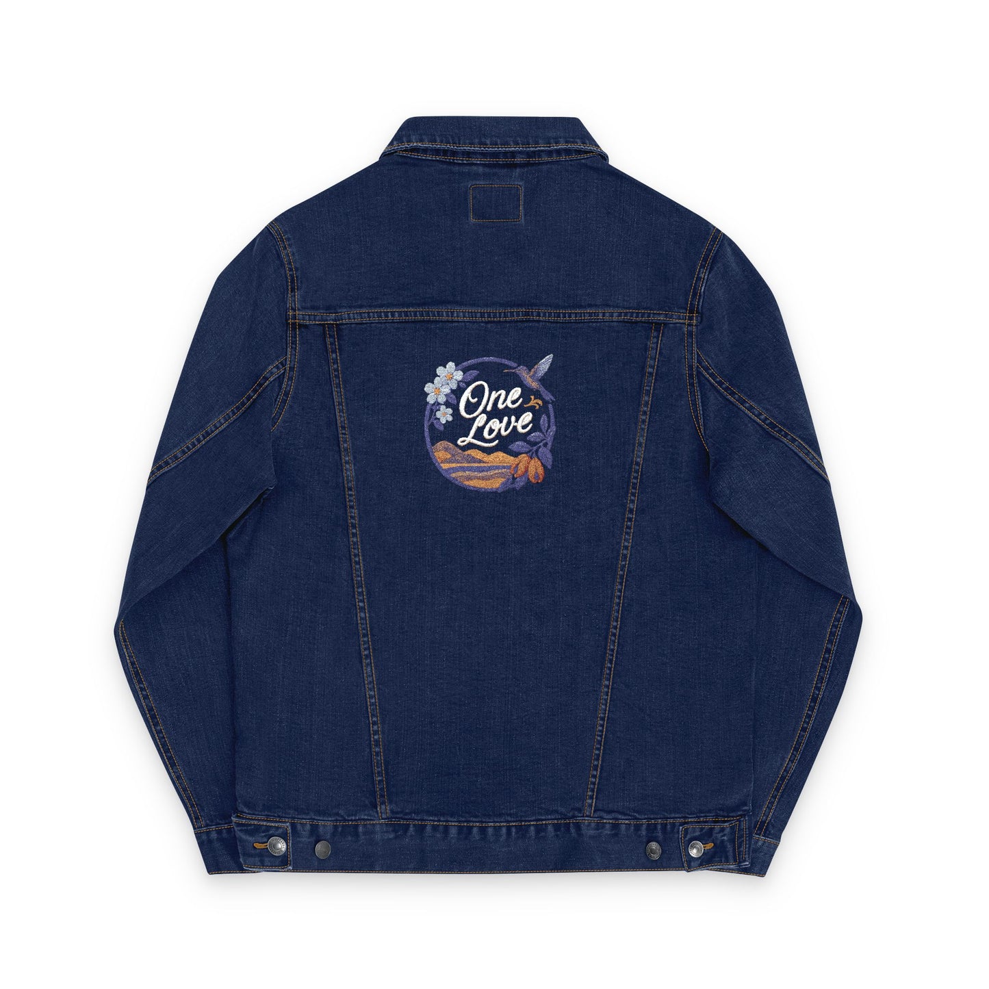 Embroidered Unisex Denim Jacket - Casual Cool, Year-Round Style, Perfect for Festivals, Gifts, and Everyday Wear