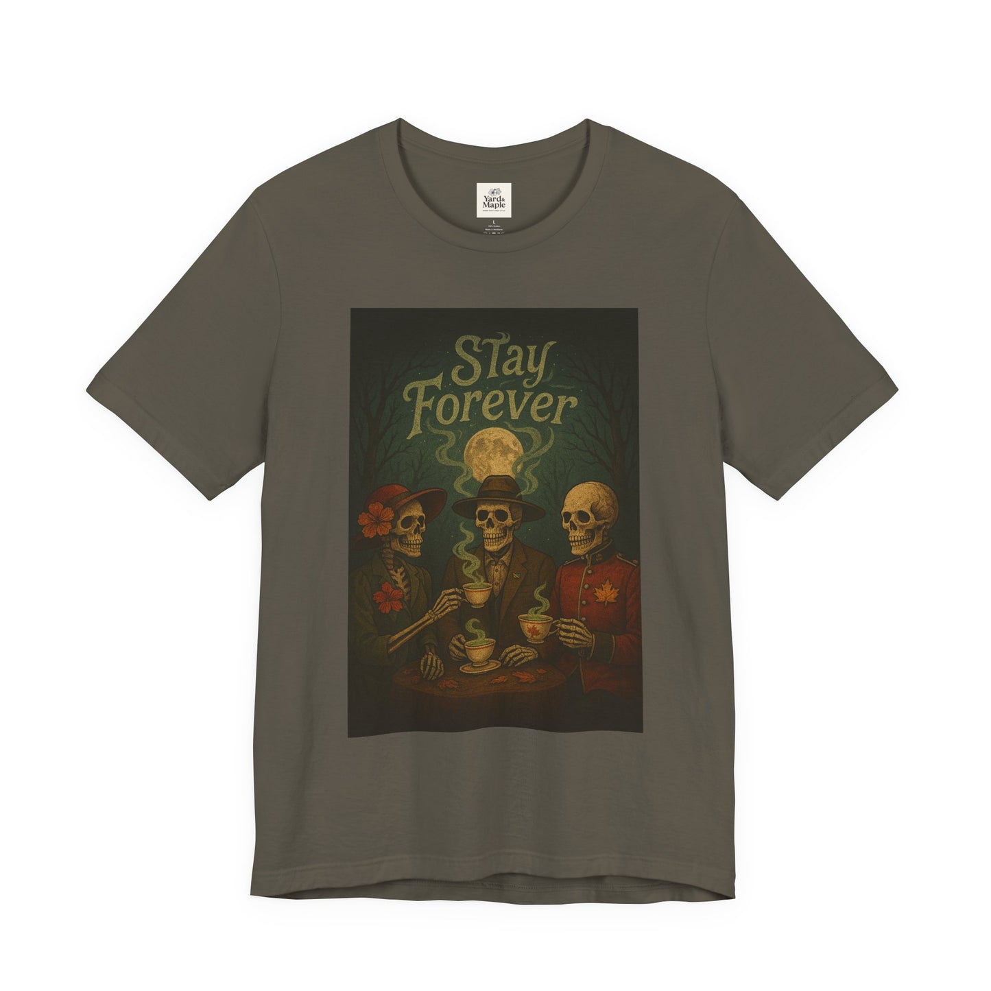 Stay Forever Halloween T-Shirt, Unisex Jersey Tee for Spooky Season, Day of the Dead, Casual Wear, Unique Gift Idea