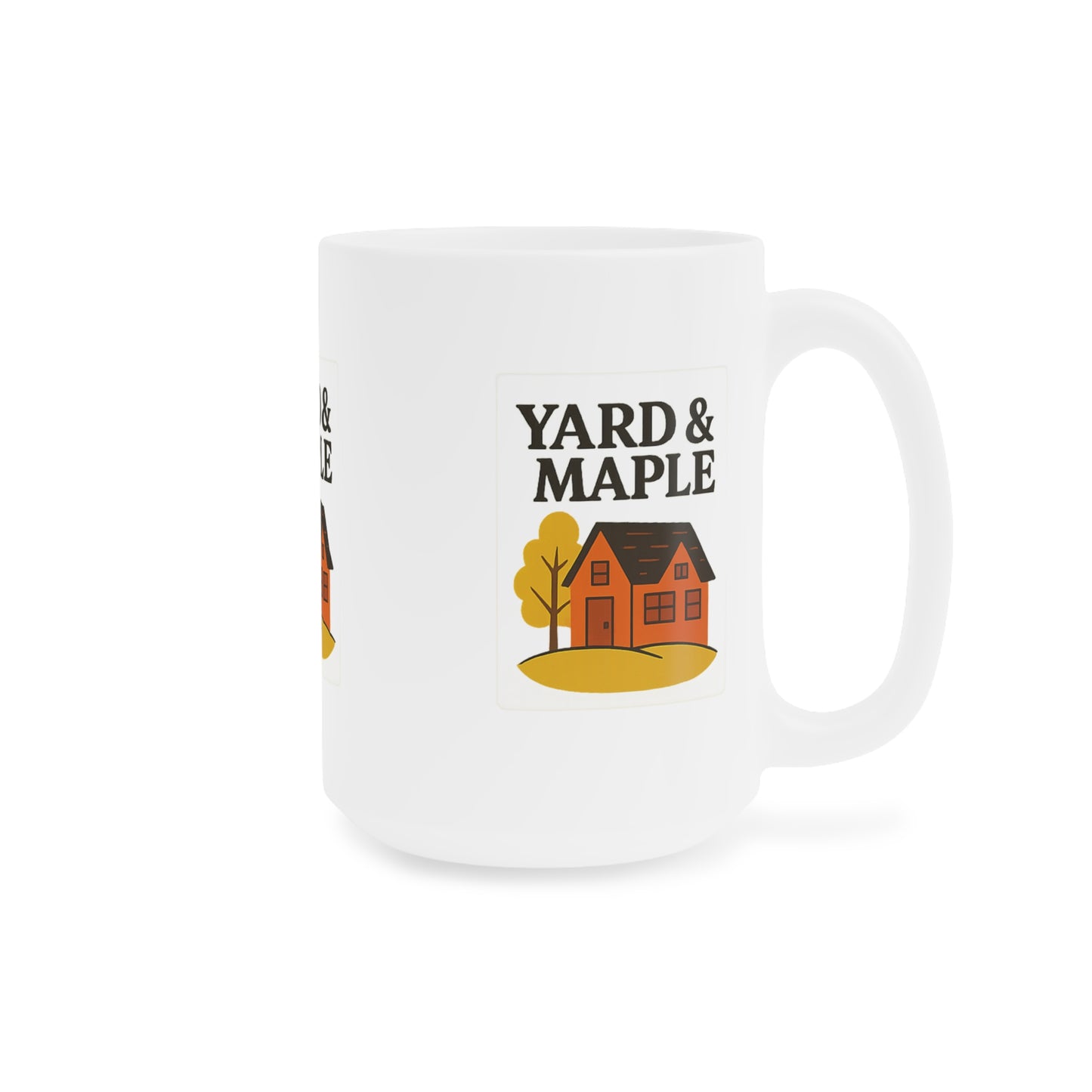 Cozy Home Ceramic Mug, Yard & Maple Design, Perfect Gift for Homeowners, Autumn Decor, Coffee Lovers, Housewarming Present