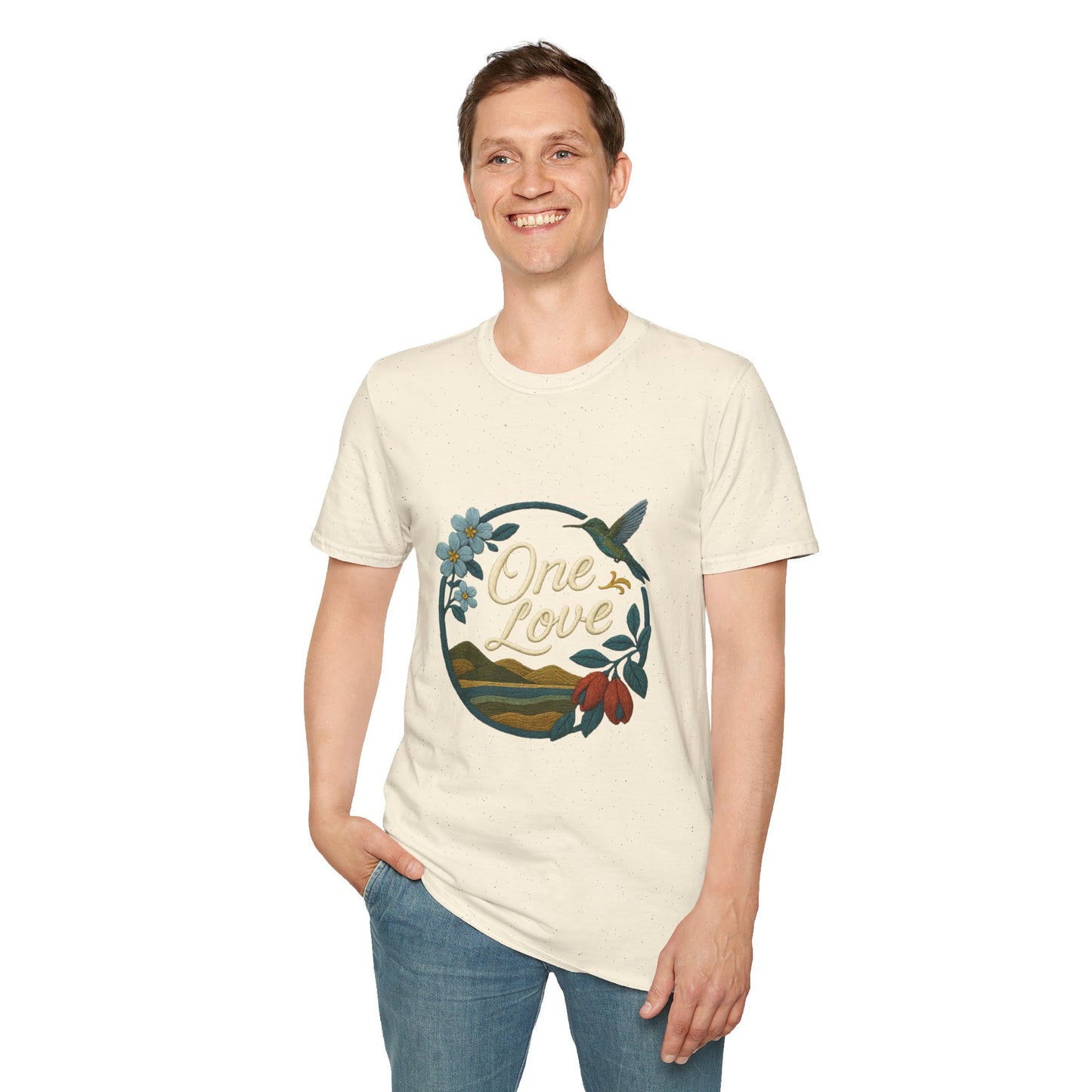 One Love Nature-Inspired T-Shirt, Unisex Tee, Stylish Apparel, Eco-Friendly Gift, Summer Fashion, Inspirational T-Shirt