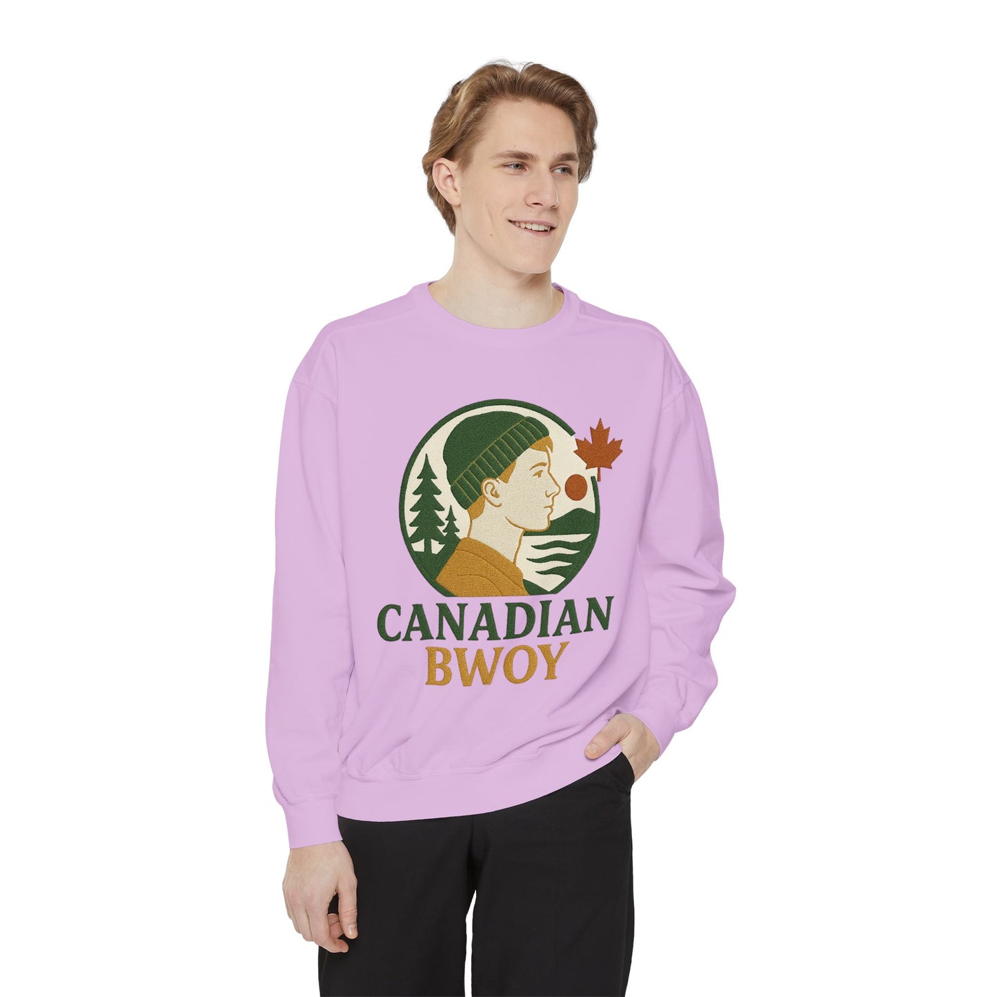 Canadian Bwoy Sweatshirt, Unisex Cozy Apparel, Gift for Canada Day, Casual Streetwear, Nature Lover Sweatshirt, Fall Fashion