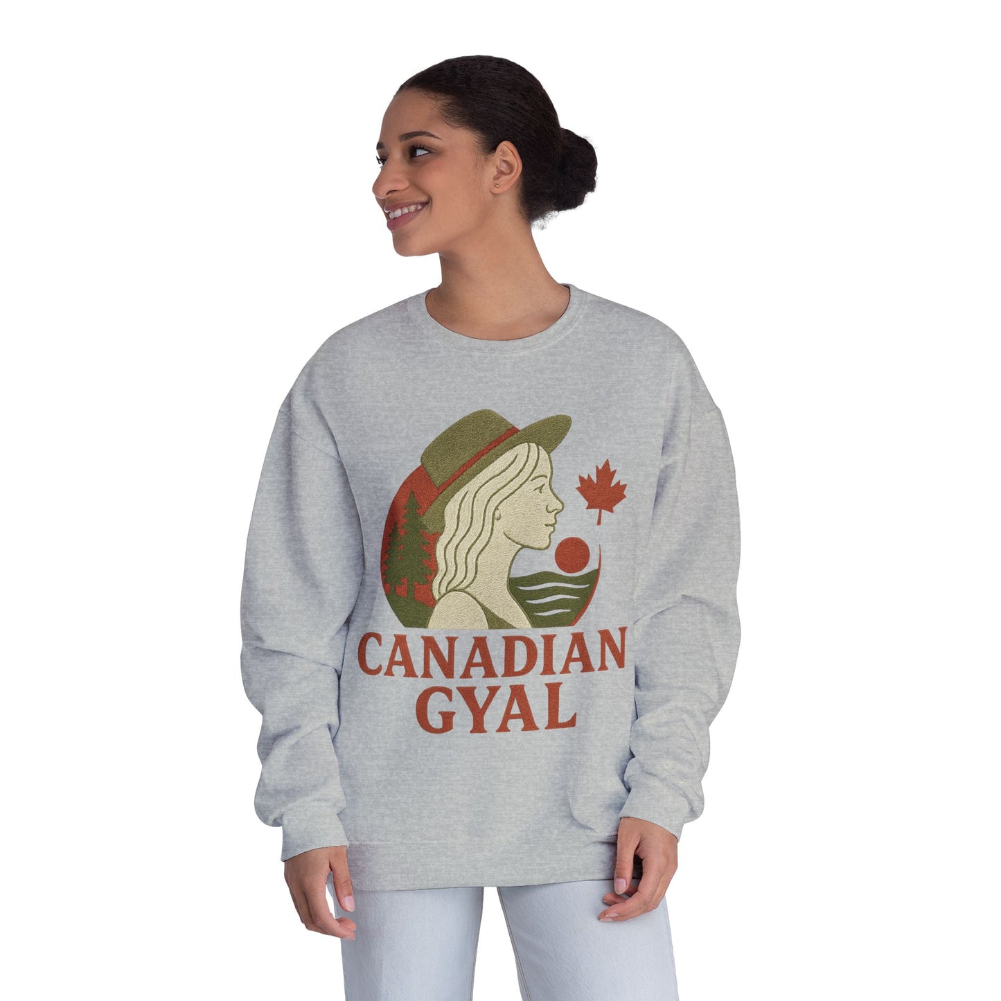 Canadian Gyal Sweatshirt, Cozy Crewneck for Fall, Perfect Gift for Canadians, Great for Thanksgiving, Casual Wear