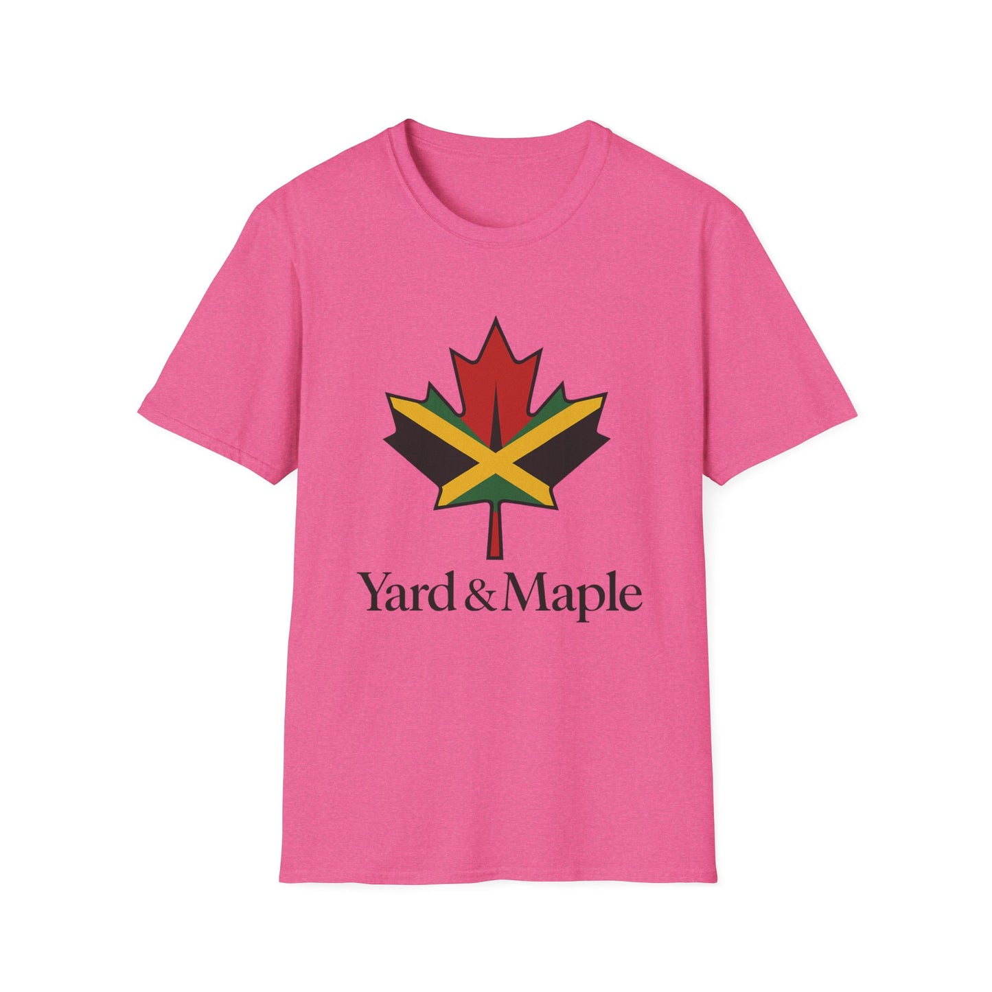 Yard & Maple Unisex Softstyle T-Shirt, Casual Summer Tee, Jamaican Theme Shirt, Cool Graphic Top, Gift for Nature Lovers