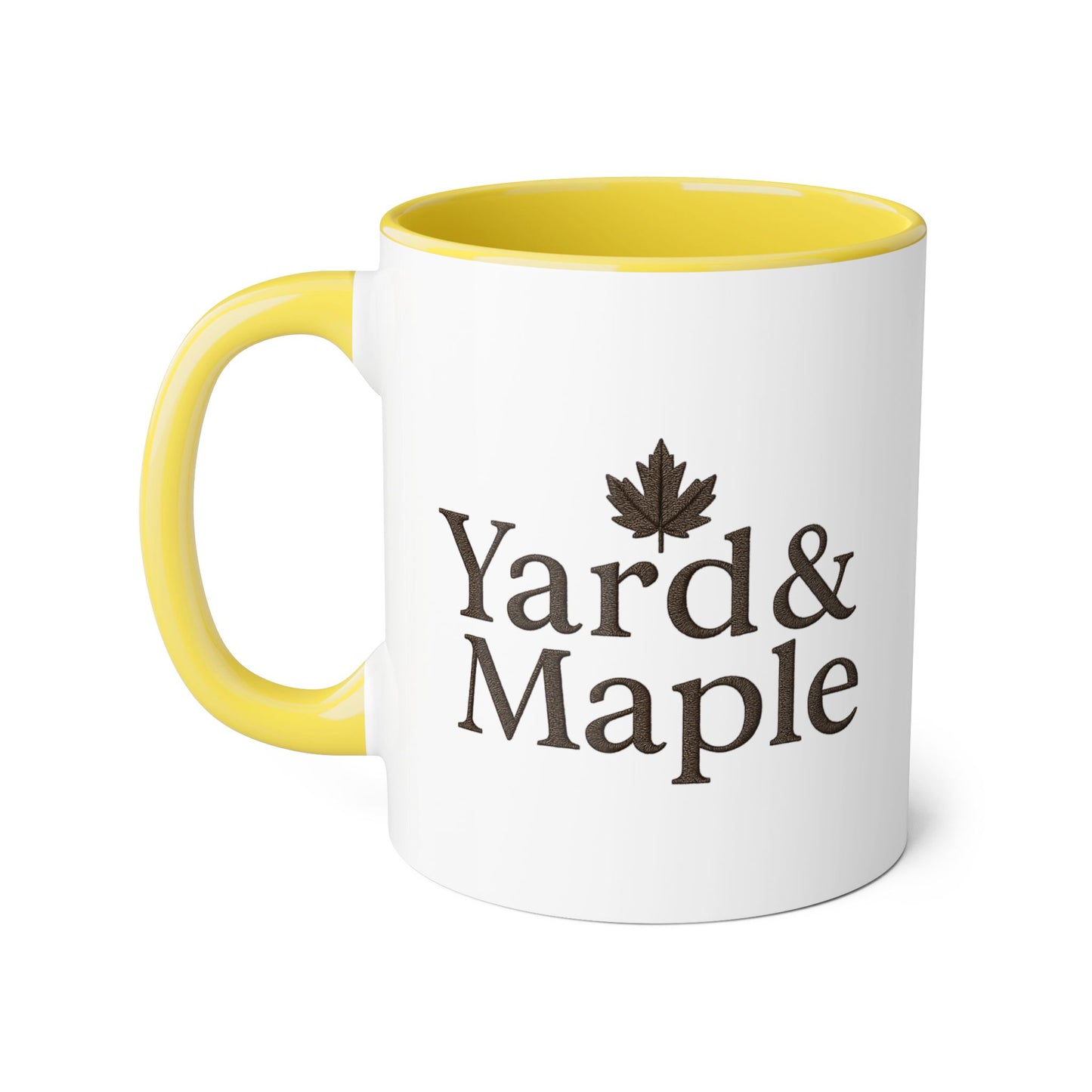 Yard & Maple Accent Mug - Cozy Coffee Cup, Perfect for Home/Office, Great Gift for Coffee Lovers, Autumn Decor, Unique Beverage Mug