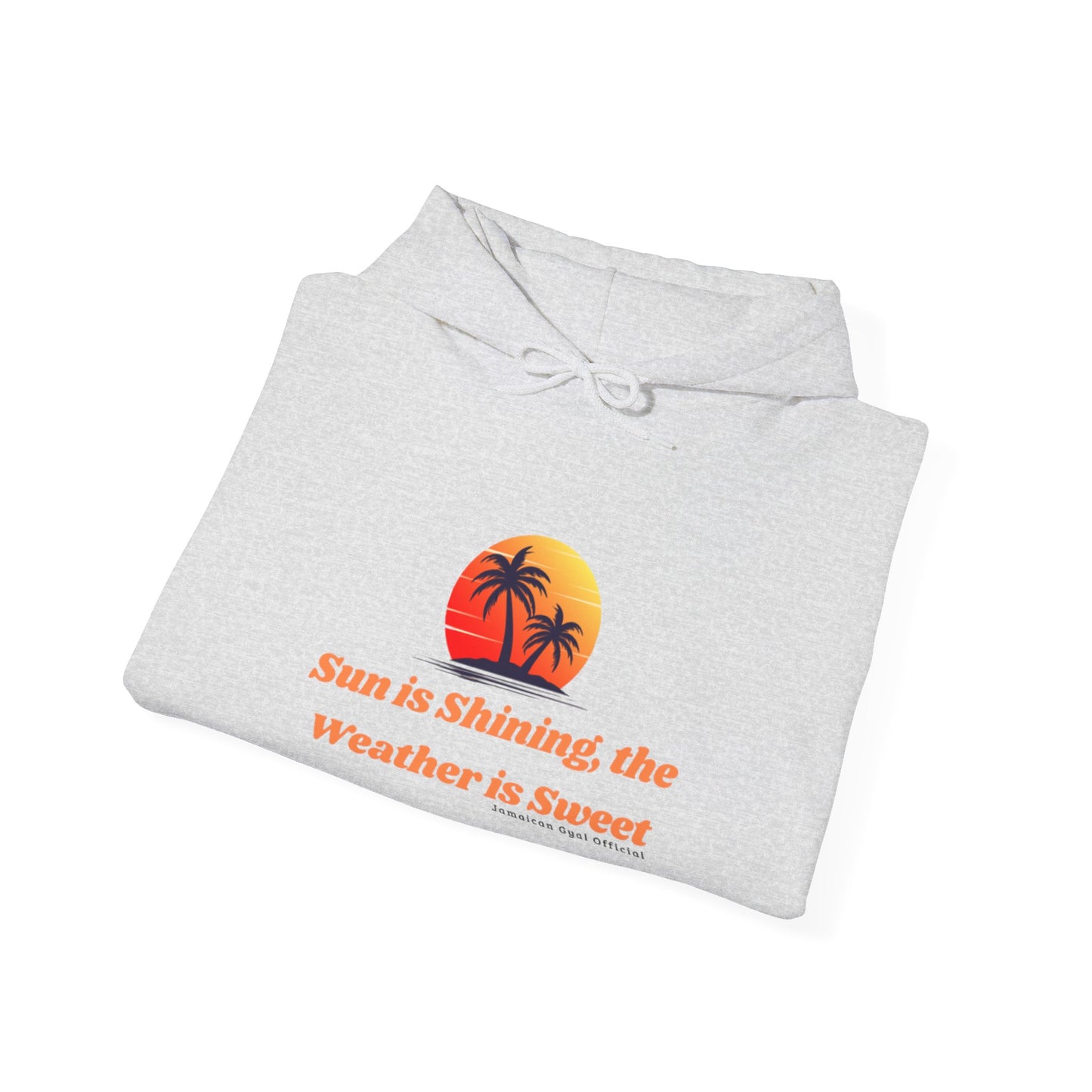 Sunshine Vibes Hoodie: Unisex Heavy Blend Sweatshirt with Tropical Design, Perfect for Summer, Beach Days, Casual Wear, Gifts