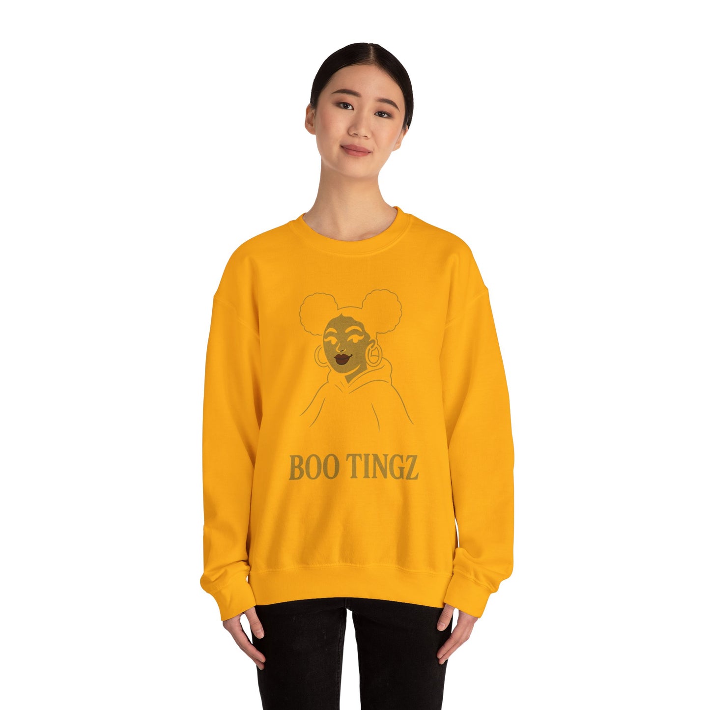 Boo Tingz Crewneck Sweatshirt - Cozy Unisex Gift, Casual Wear, Halloween Outfit, Everyday Comfort, Trendy Streetwear