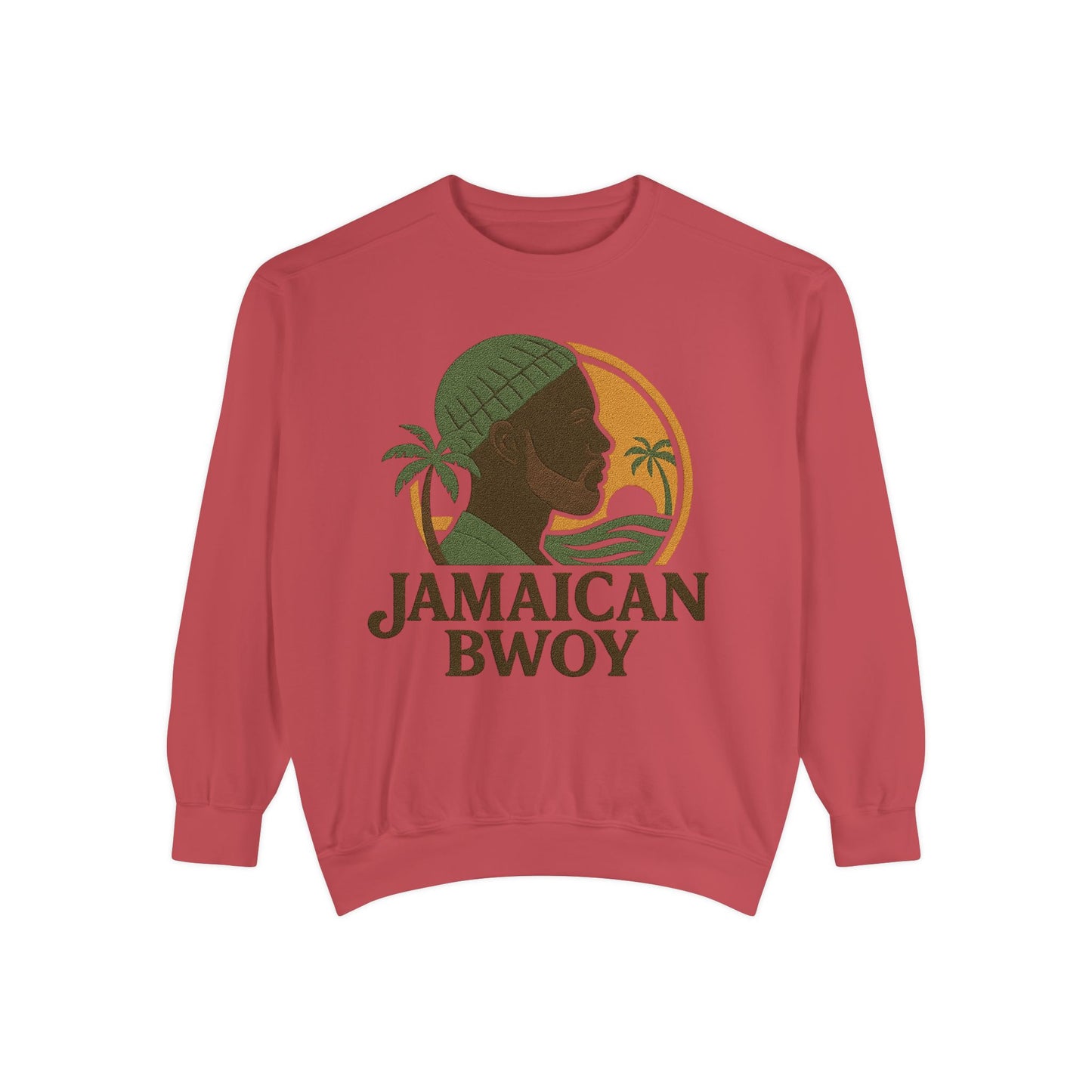 Jamaican Bwoy Sweatshirt, Cozy Unisex Pullover, Streetwear Style, Perfect Gift for Reggae Lovers, Summer Vibes Apparel, Gift for Him/Her