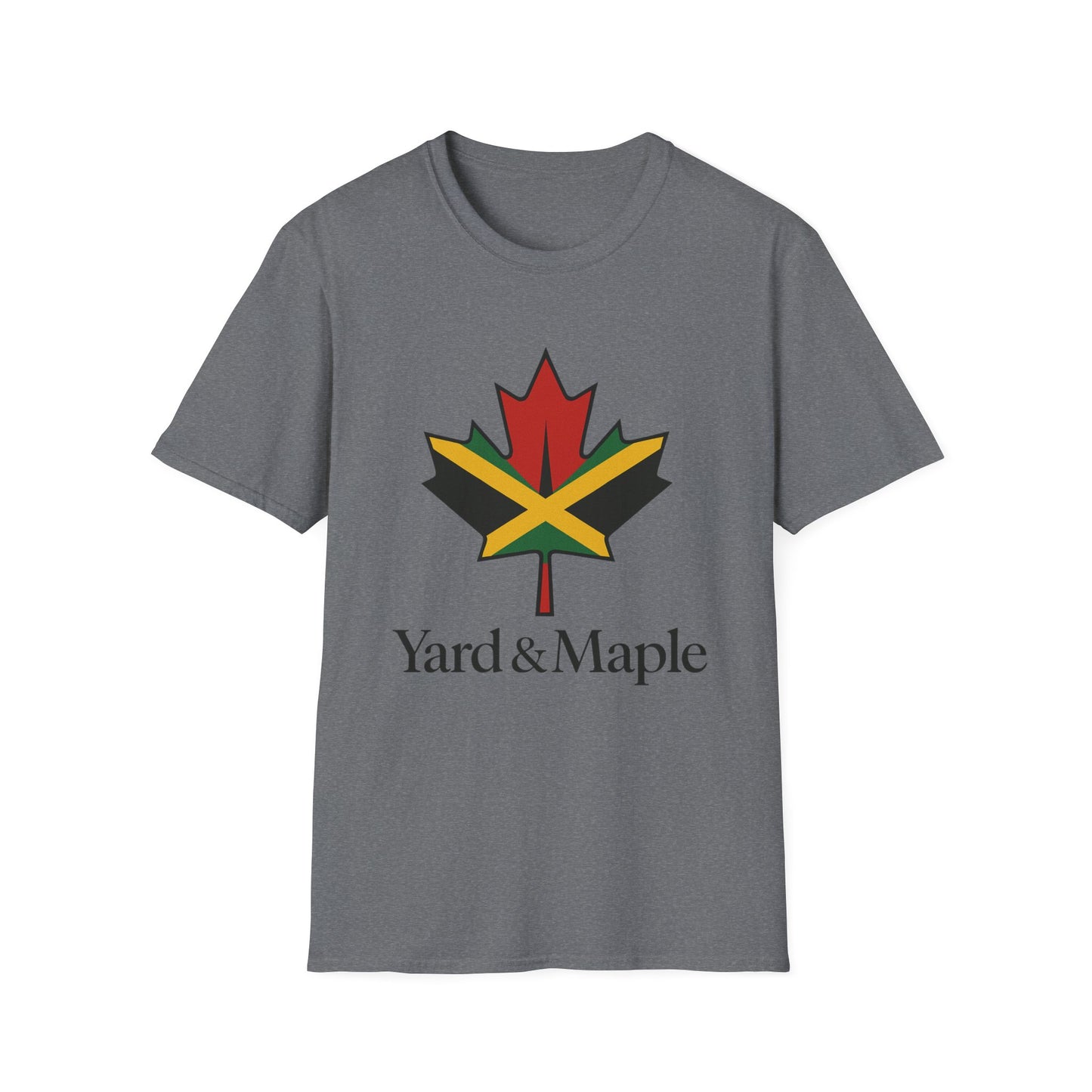 Yard & Maple Unisex Softstyle T-Shirt, Casual Summer Tee, Jamaican Theme Shirt, Cool Graphic Top, Gift for Nature Lovers