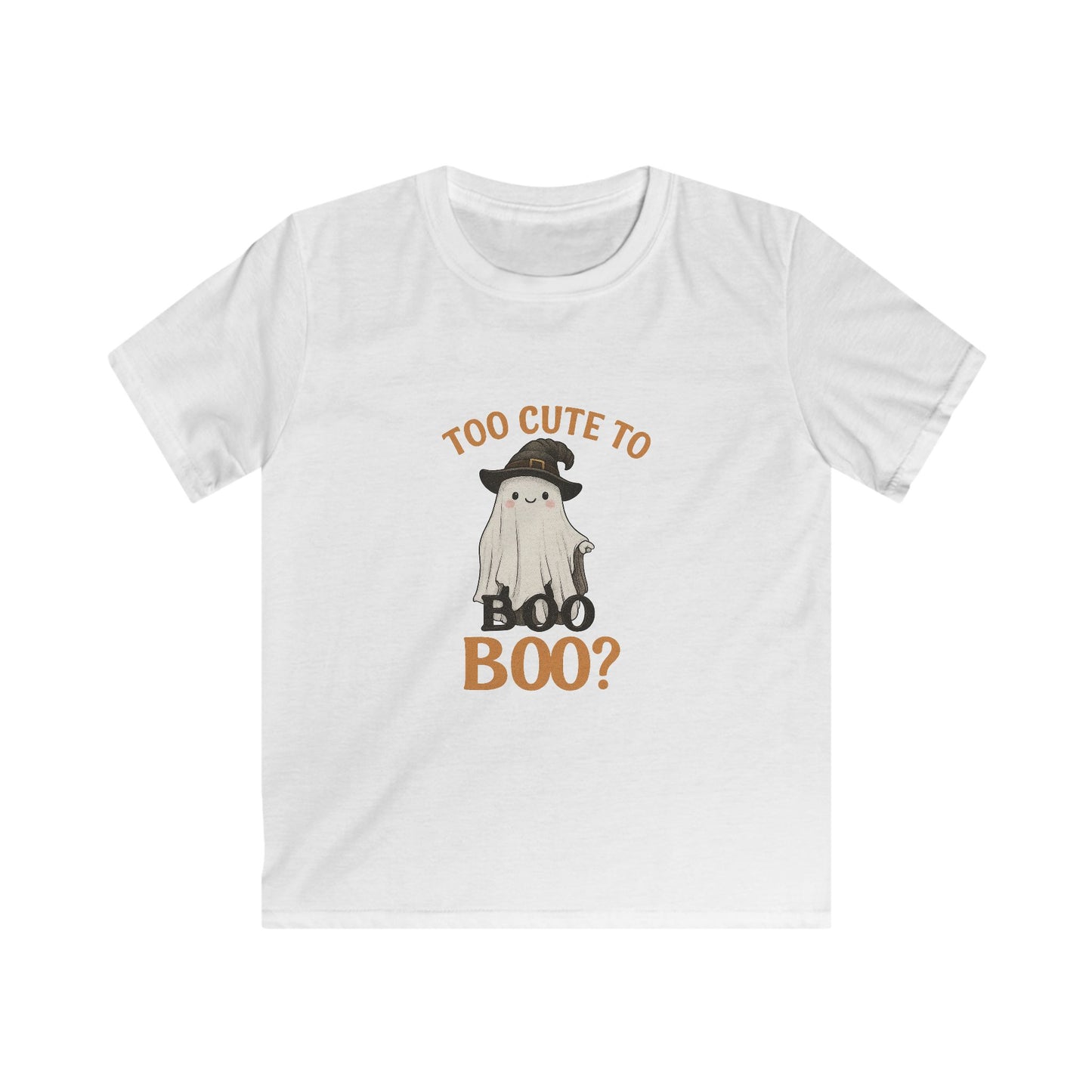 Kids Halloween T-Shirt, Adorable Ghost Tee, Trick or Treat Apparel, Cute Spooky Shirt, October Birthday Gift, Boys Girls Clothing