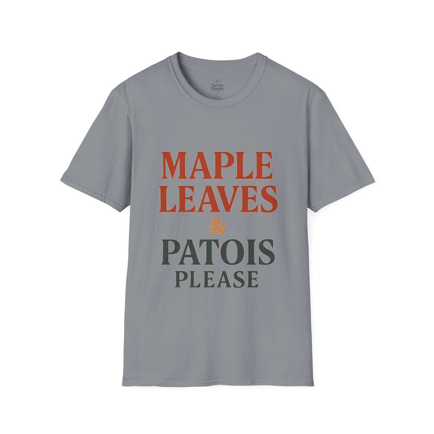 Maple Leaves & Patois Please Unisex T-Shirt, Casual Tee, Gift for Nature Lovers, Summer Wear, Eco-Friendly Fashion