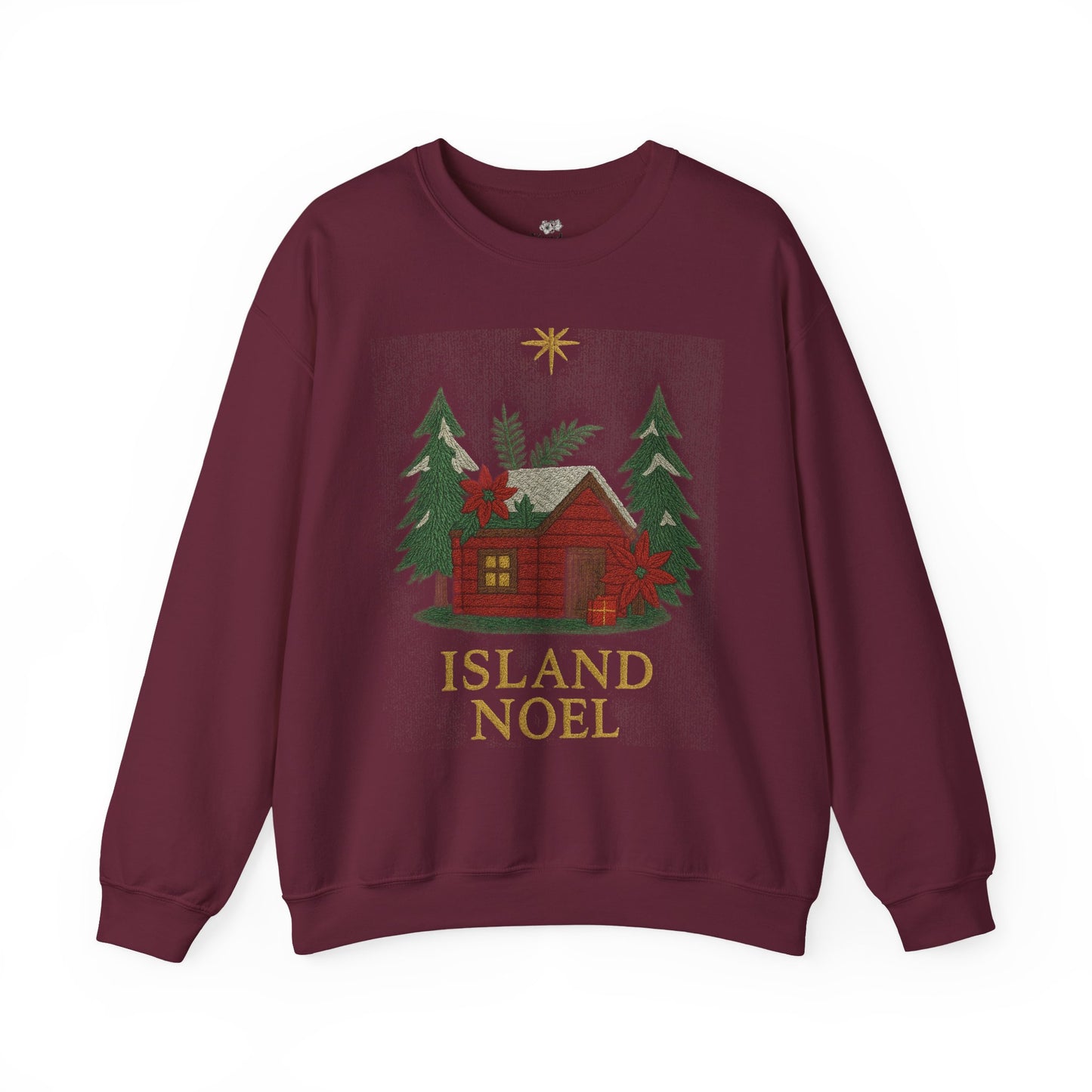 Cozy Holiday Sweatshirt - Island Noel Design, Unisex Christmas Crewneck, Winter Apparel, Gift for Him/Her, Seasonal Fashion