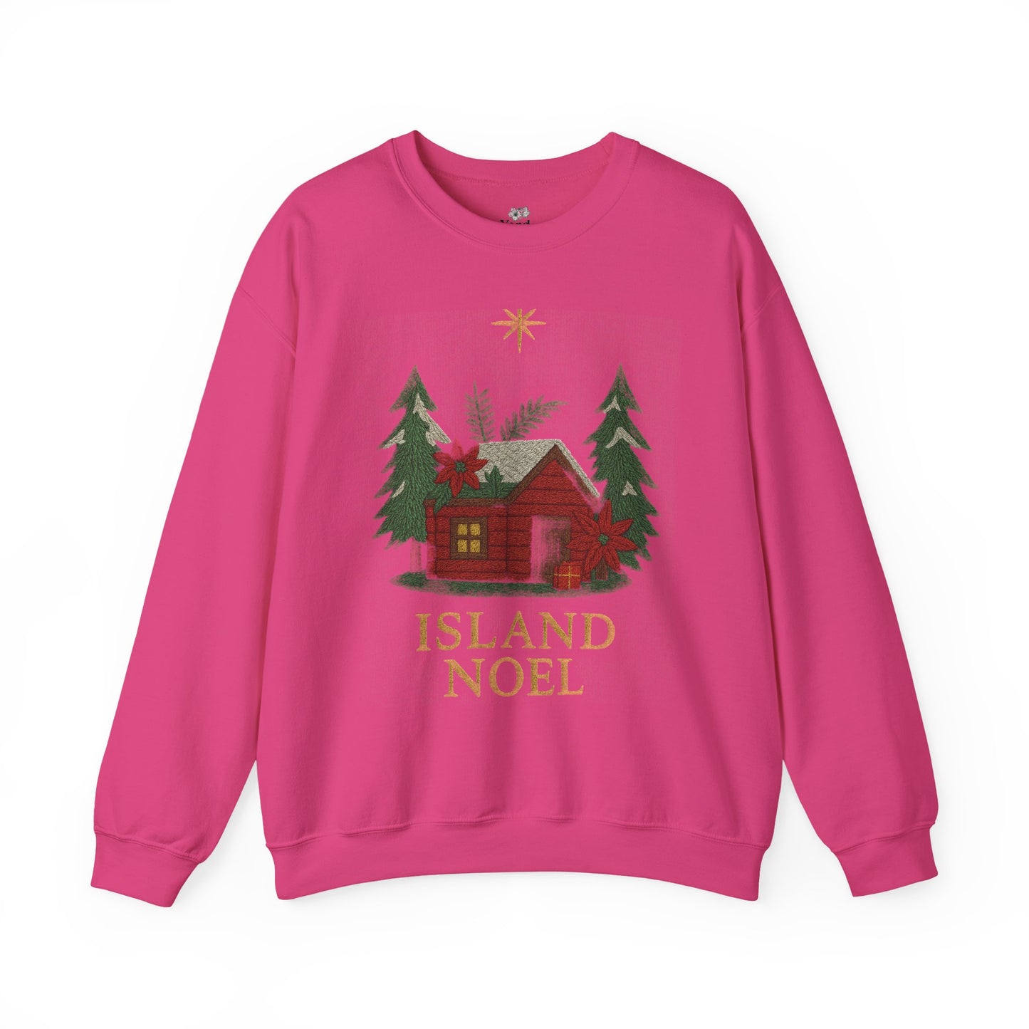 Cozy Holiday Sweatshirt - Island Noel Design, Unisex Christmas Crewneck, Winter Apparel, Gift for Him/Her, Seasonal Fashion