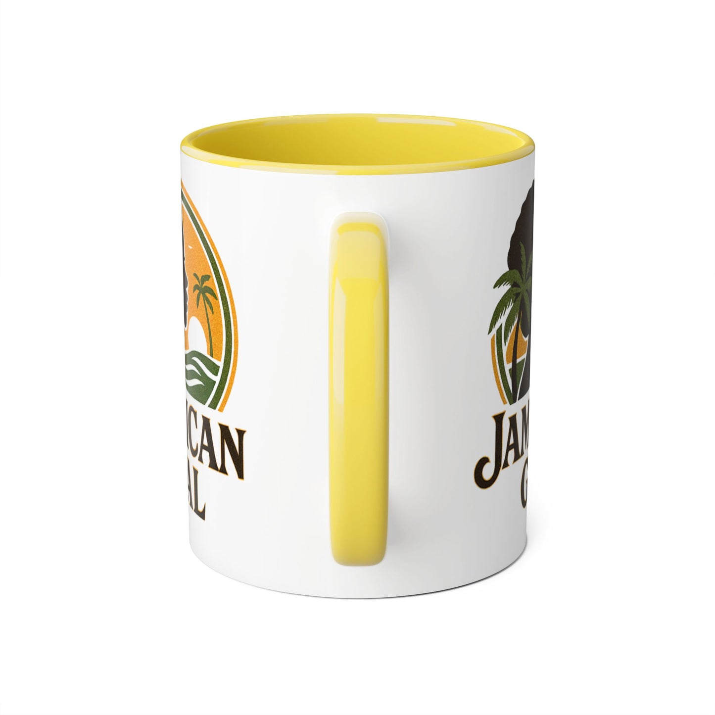 Jamaican Gyal Accent Mug, 11oz Coffee Cup, African Heritage Gift, Tropical Drinkware, Caribbean Inspiration, Black Woman Art