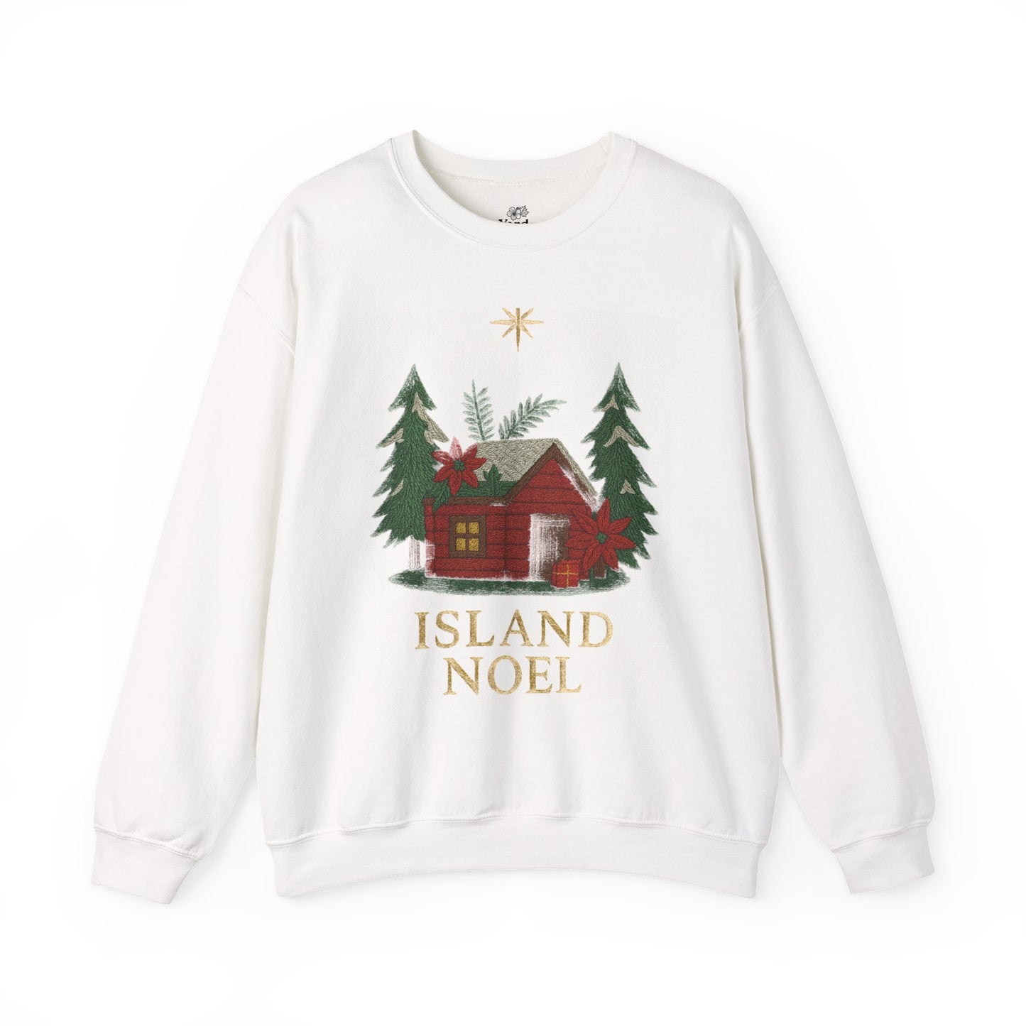 Cozy Holiday Sweatshirt - Island Noel Design, Unisex Christmas Crewneck, Winter Apparel, Gift for Him/Her, Seasonal Fashion