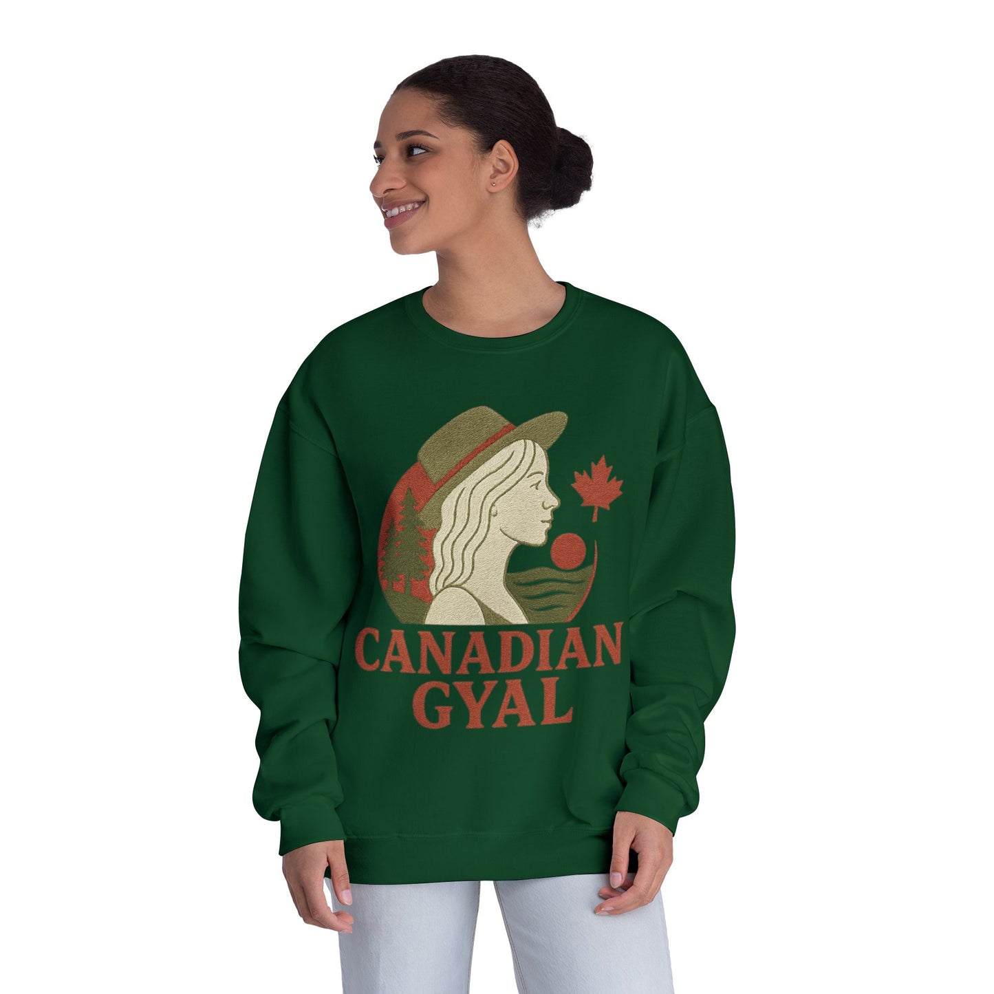 Canadian Gyal Sweatshirt, Cozy Crewneck for Fall, Perfect Gift for Canadians, Great for Thanksgiving, Casual Wear