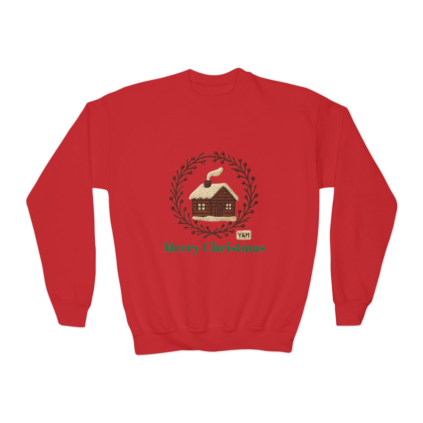 Christmas Youth Crewneck Sweatshirt, Holiday Gift, Cozy Winter Sweater, Festive Christmas Apparel, Toddler Sweatshirt