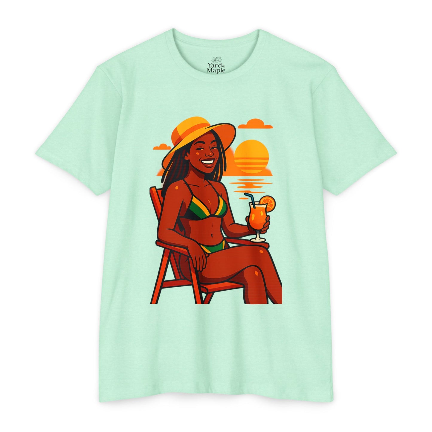 Summer Vibes T-Shirt, Beachwear, Vacation Tee, Casual Shirt, Gift for Her, Tropical Graphic T-shirt
