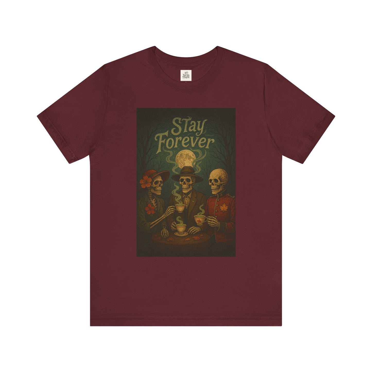 Stay Forever Halloween T-Shirt, Unisex Jersey Tee for Spooky Season, Day of the Dead, Casual Wear, Unique Gift Idea