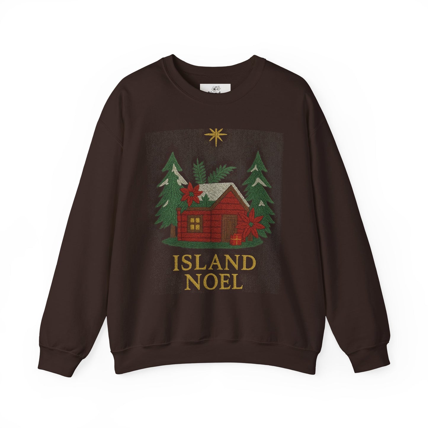 Cozy Holiday Sweatshirt - Island Noel Design, Unisex Christmas Crewneck, Winter Apparel, Gift for Him/Her, Seasonal Fashion