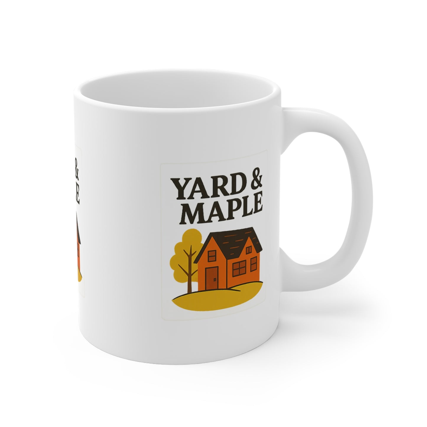 Cozy Home Ceramic Mug, Yard & Maple Design, Perfect Gift for Homeowners, Autumn Decor, Coffee Lovers, Housewarming Present