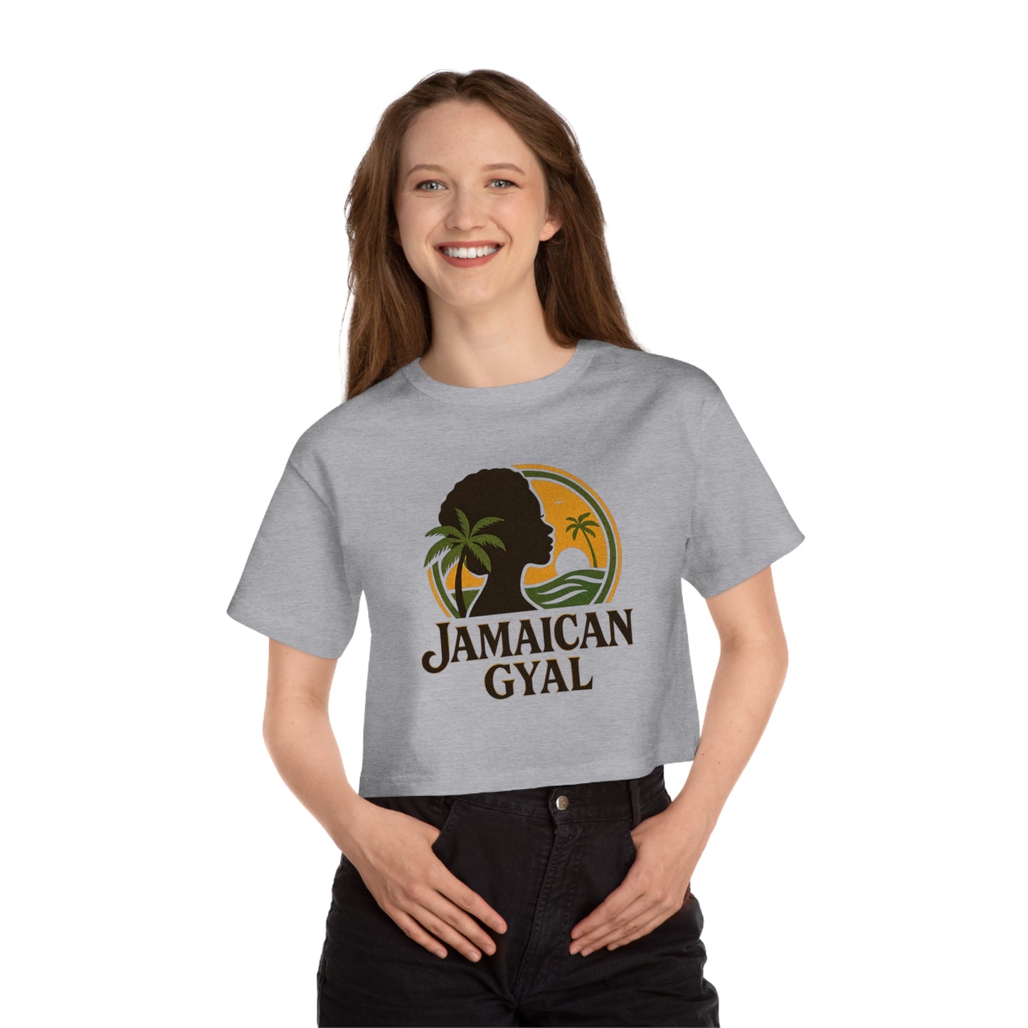 Cropped T-Shirt - Jamaican Gyal Graphic Tee, Summer Fashion, Gift Idea
