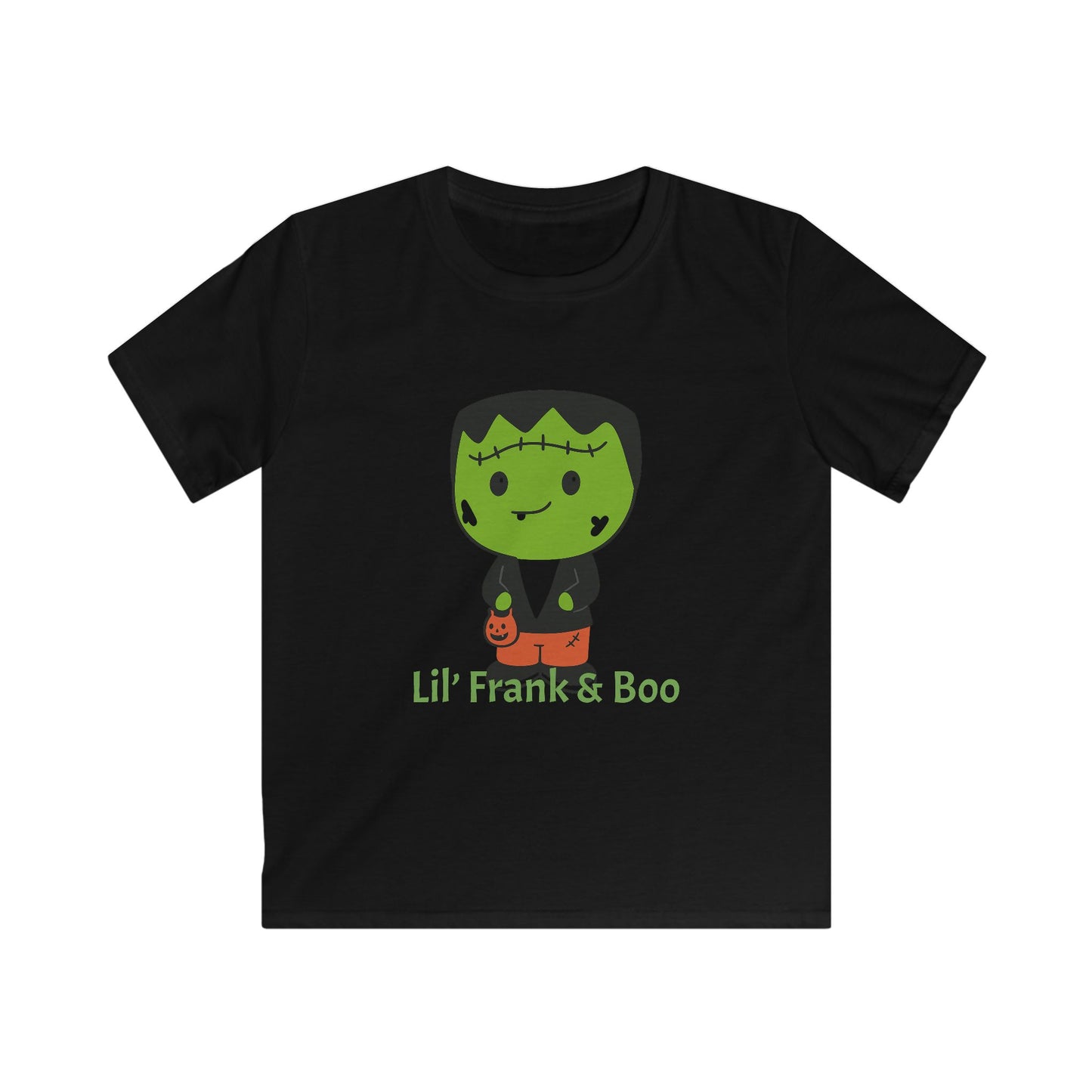 Kids Halloween Tee, Cute Monster Shirt, Lil' Frank & Boo Graphic Tee, Spooky Season Apparel, Halloween Costume Top