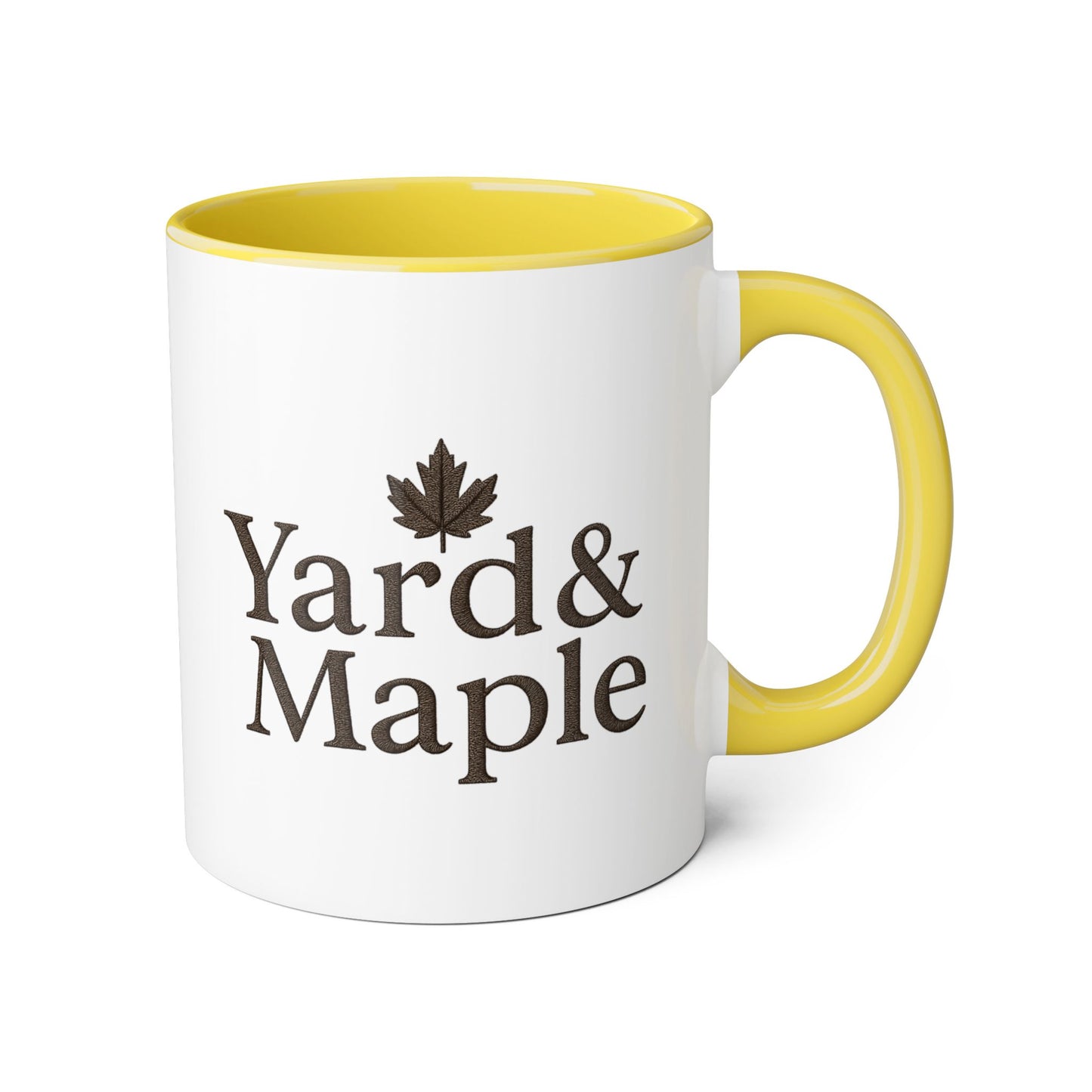 Yard & Maple Accent Mug - Cozy Coffee Cup, Perfect for Home/Office, Great Gift for Coffee Lovers, Autumn Decor, Unique Beverage Mug