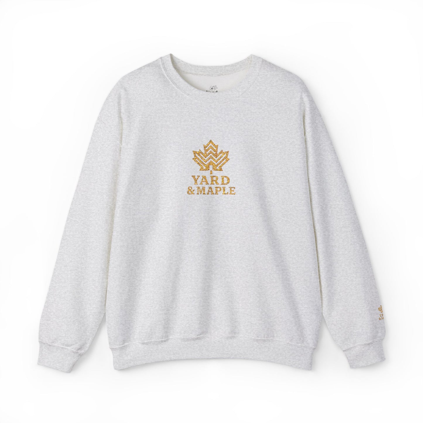 Cozy Unisex Crewneck Sweatshirt with Embroidered Leaf Design, Perfect for Fall, Thanksgiving, Casual Outings, Friends and Family Gatherings, Gifts