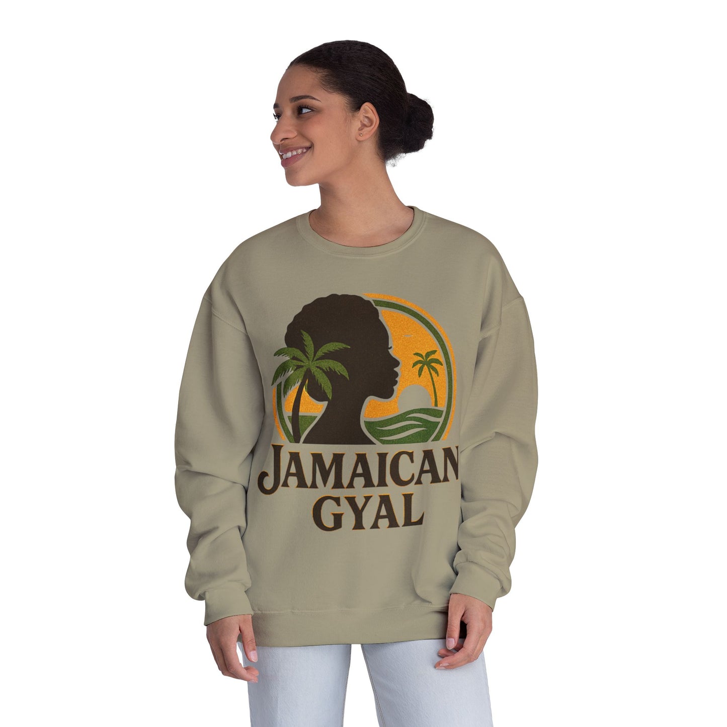 Jamaican Gyal Unisex Sweatshirt, Cozy Crewneck, Gift for Her, Summer Vibes, Casual Fashion Statement