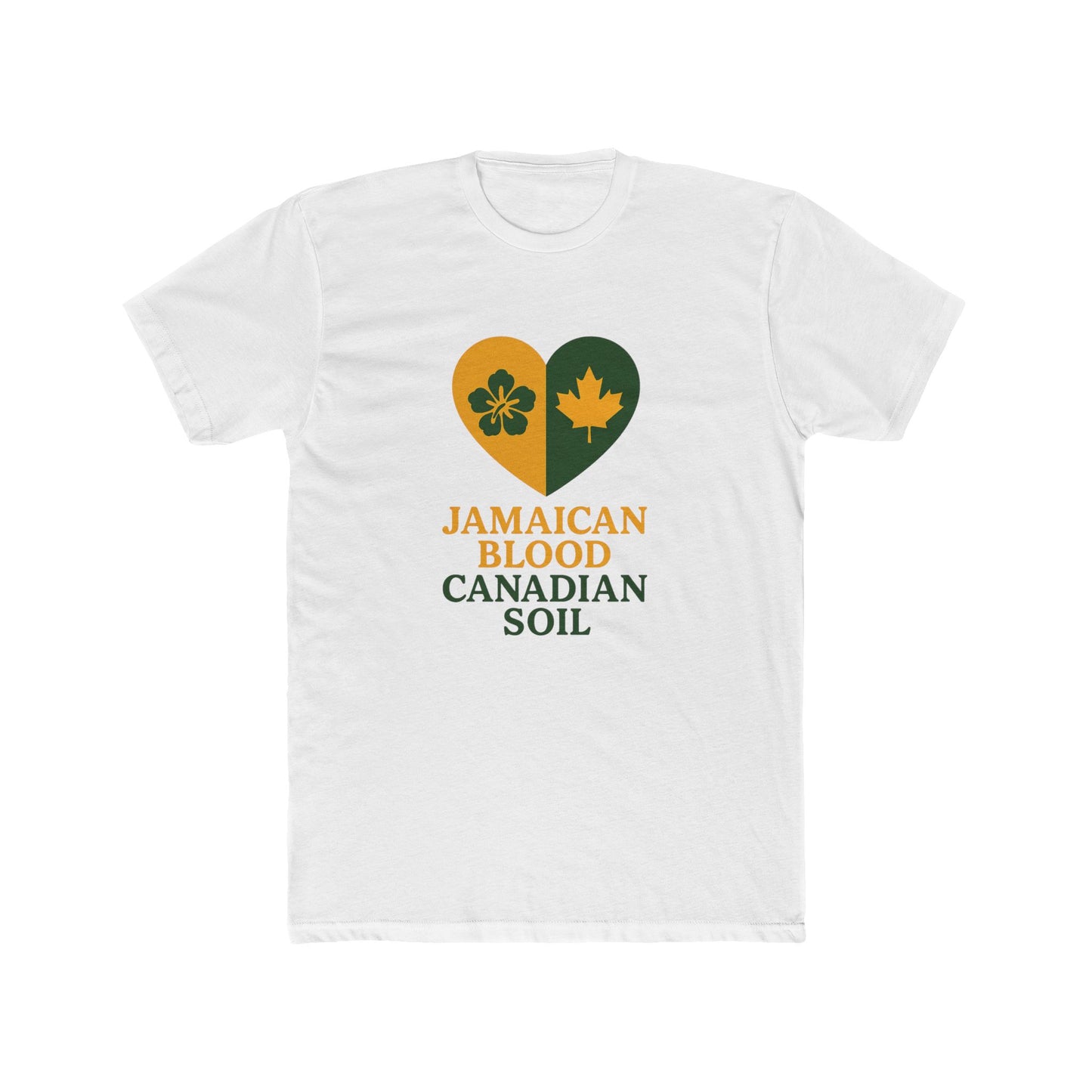Jamaican-Canadian Pride Tee, Unisex Cotton Crew Shirt, Cultural Heritage Apparel, Gift for Canadians, Travel and Lifestyle Wear