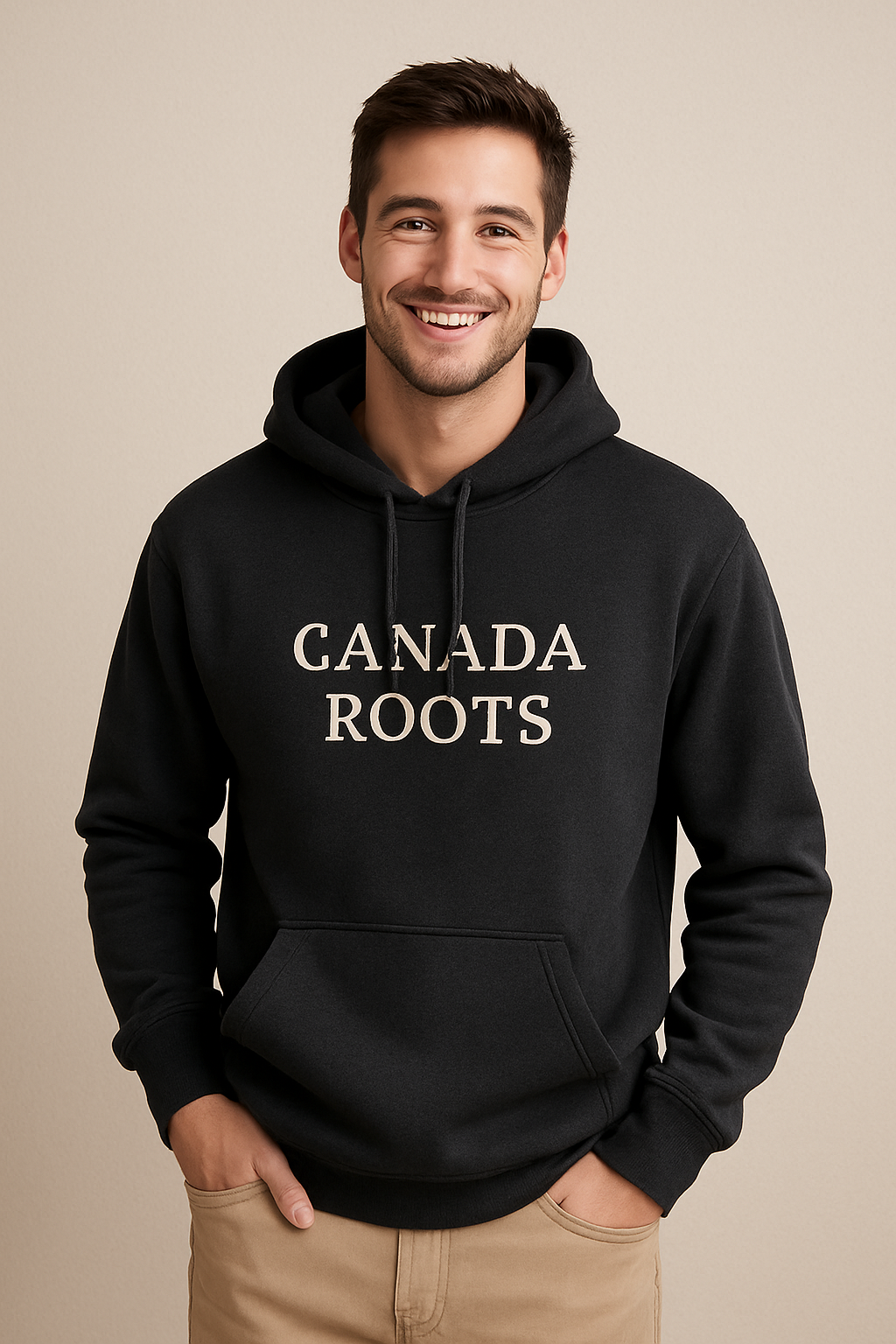 Canada Roots Hoodie - Retro Text Canadian Pride Pullover