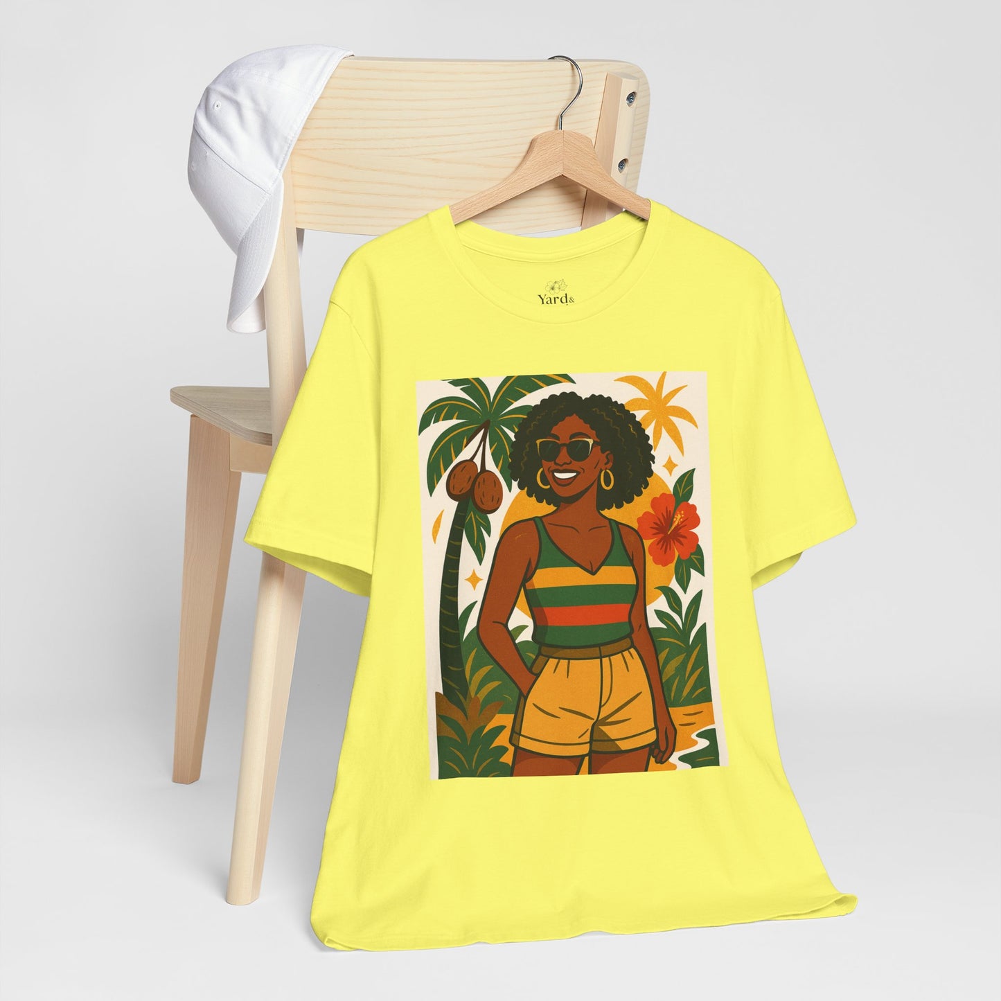 Tropical Graphic Tee for Summer Vibes, Beach Wear, Vacation Style, Graphic T-Shirt for Women, Summer Gift, Casual Outfit