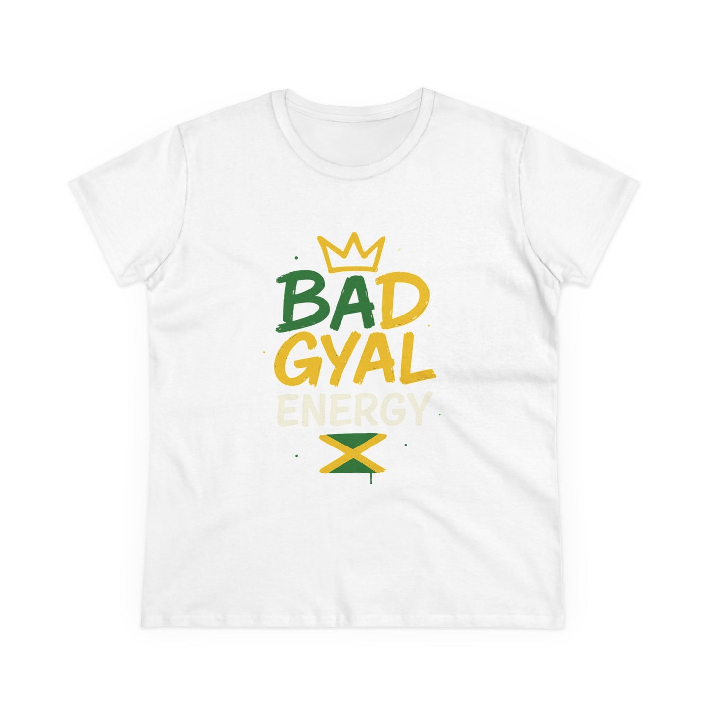 Jamaican Bad Gyal Energy Tee, Women's Graphic T-Shirt, Casual Summer Top, Festival Outfit, Unique Gift for Her