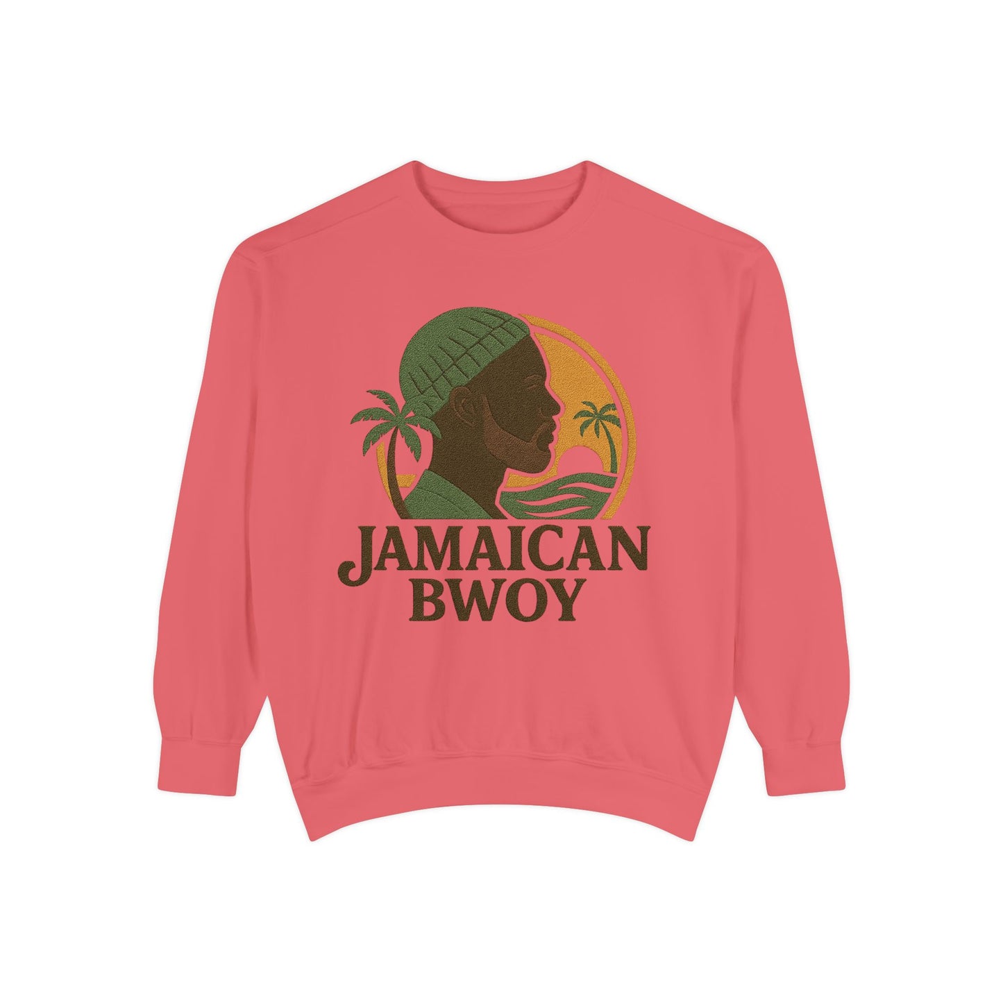 Jamaican Bwoy Sweatshirt, Cozy Unisex Pullover, Streetwear Style, Perfect Gift for Reggae Lovers, Summer Vibes Apparel, Gift for Him/Her