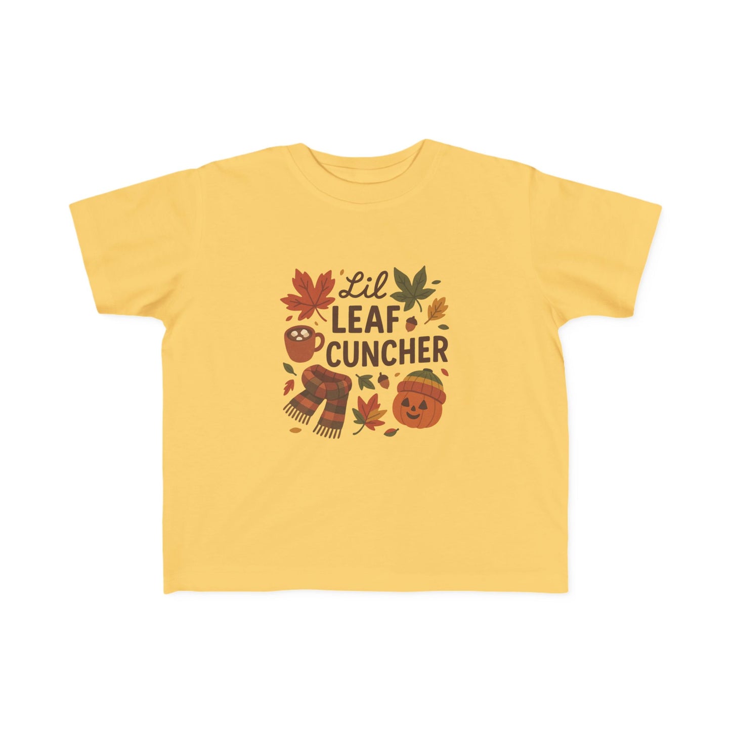 Autumn Toddler Tee, Lil Leaf Cuncher Shirt, Kids Fall Apparel, Cute Fall T-Shirt, Baby Shower Gift, Thanksgiving Outfit