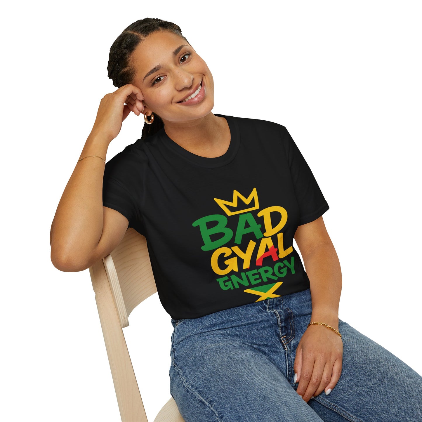 Unisex Softstyle T-Shirt with 'BADGYAL' Design, Casual Wear, Gift for Music Lovers, Summer Vibes, Festival Fashion