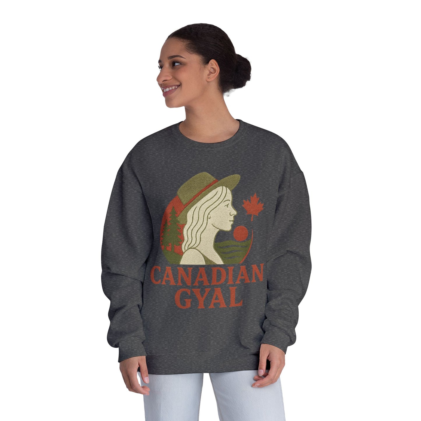 Canadian Gyal Sweatshirt, Cozy Crewneck for Fall, Perfect Gift for Canadians, Great for Thanksgiving, Casual Wear