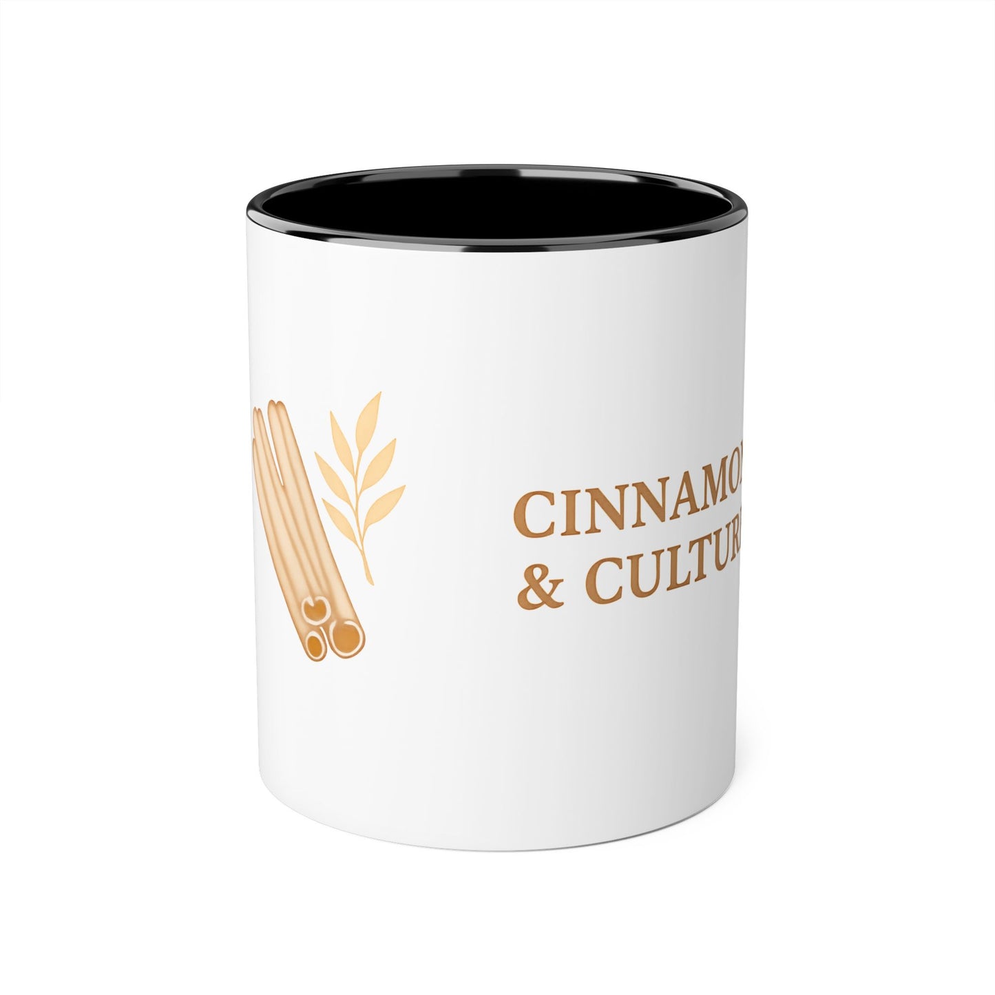 Cinnamon & Culture Accent Mug, Cozy Coffee Cup, 11oz Gift for Tea Lovers, Kitchen Decor, Warm Drink Mug, Unique Beverageware