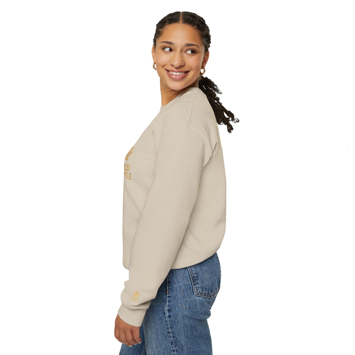 Cozy Unisex Crewneck Sweatshirt with Embroidered Leaf Design, Perfect for Fall, Thanksgiving, Casual Outings, Friends and Family Gatherings, Gifts