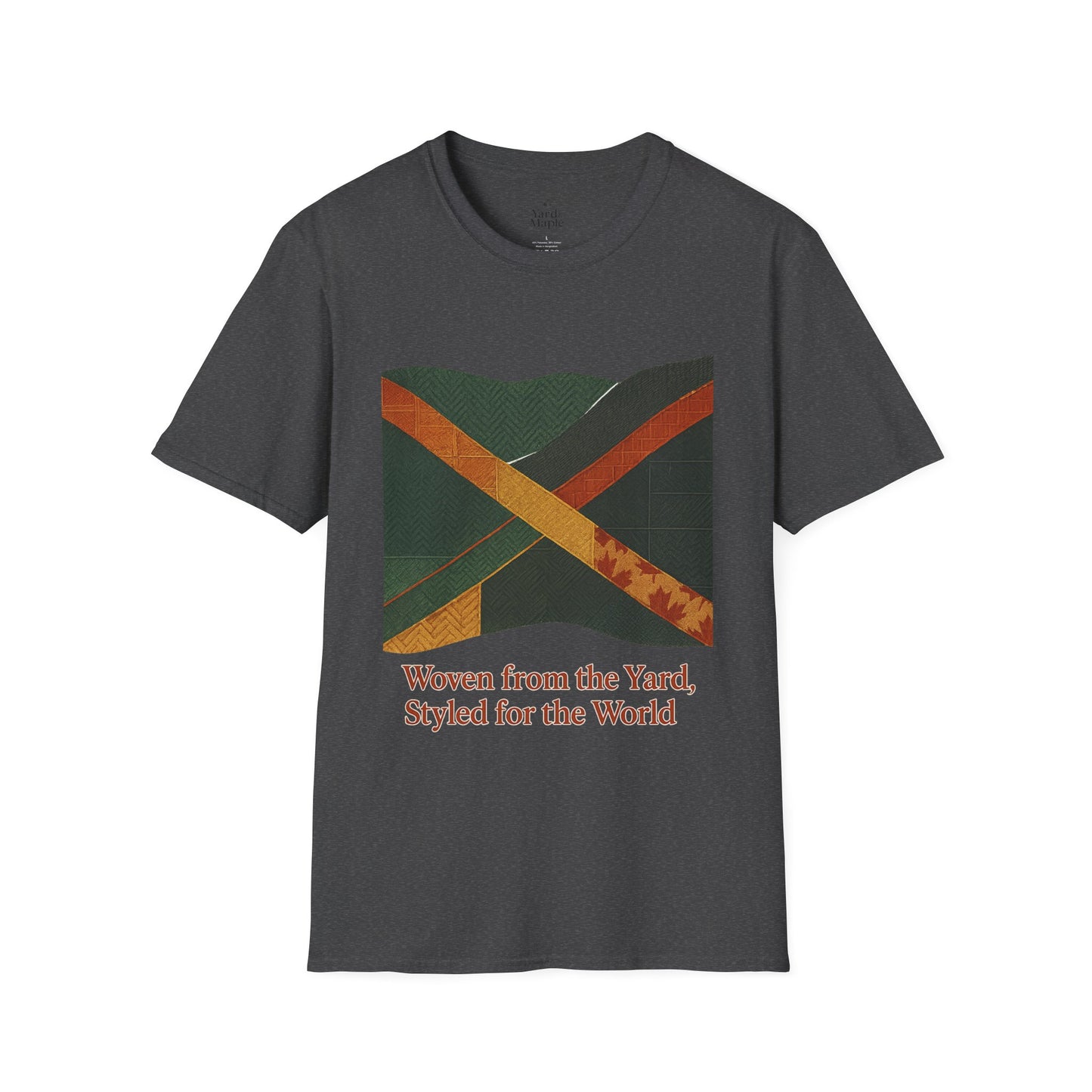 Woven from the Yard Unisex Softstyle T-Shirt, Casual Tee, Comfortable Shirt, Caribbean Pride Apparel, Unique Gift, Summer Fashion