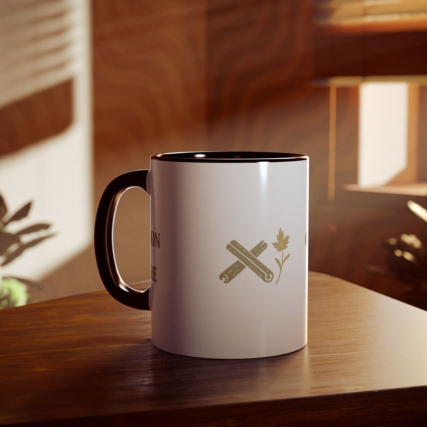Cinnamon & Culture Accent Mug, Cozy Coffee Cup for Tea Lovers, Perfect Gift for Friends, Coffee Mug for Home, Unique Kitchen Decor