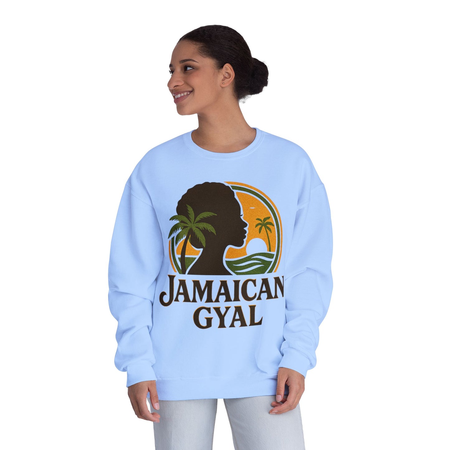 Jamaican Gyal Unisex Sweatshirt, Cozy Crewneck, Gift for Her, Summer Vibes, Casual Fashion Statement