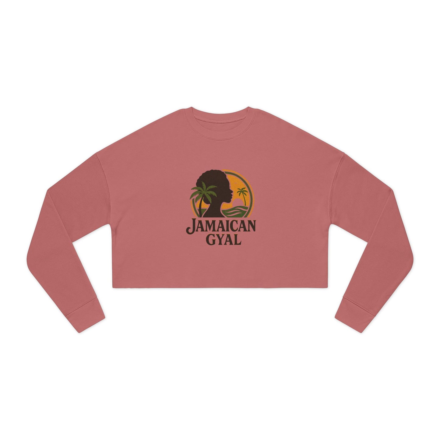 Jamaican Gyal Women's Cropped Sweatshirt | Trendy Spring Style, Perfect for Beach Days, Travel, or Casual Outfits, Gift for Friends