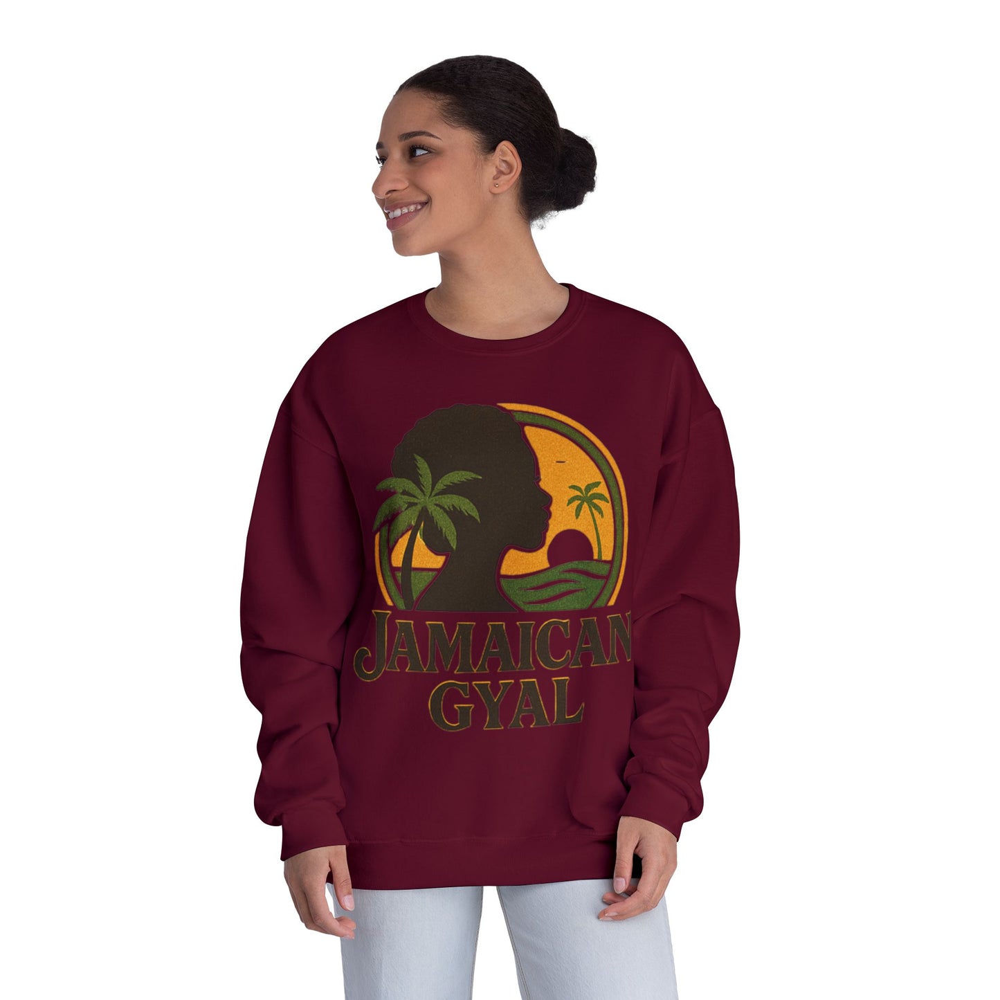 Jamaican Gyal Unisex Sweatshirt, Cozy Crewneck, Gift for Her, Summer Vibes, Casual Fashion Statement